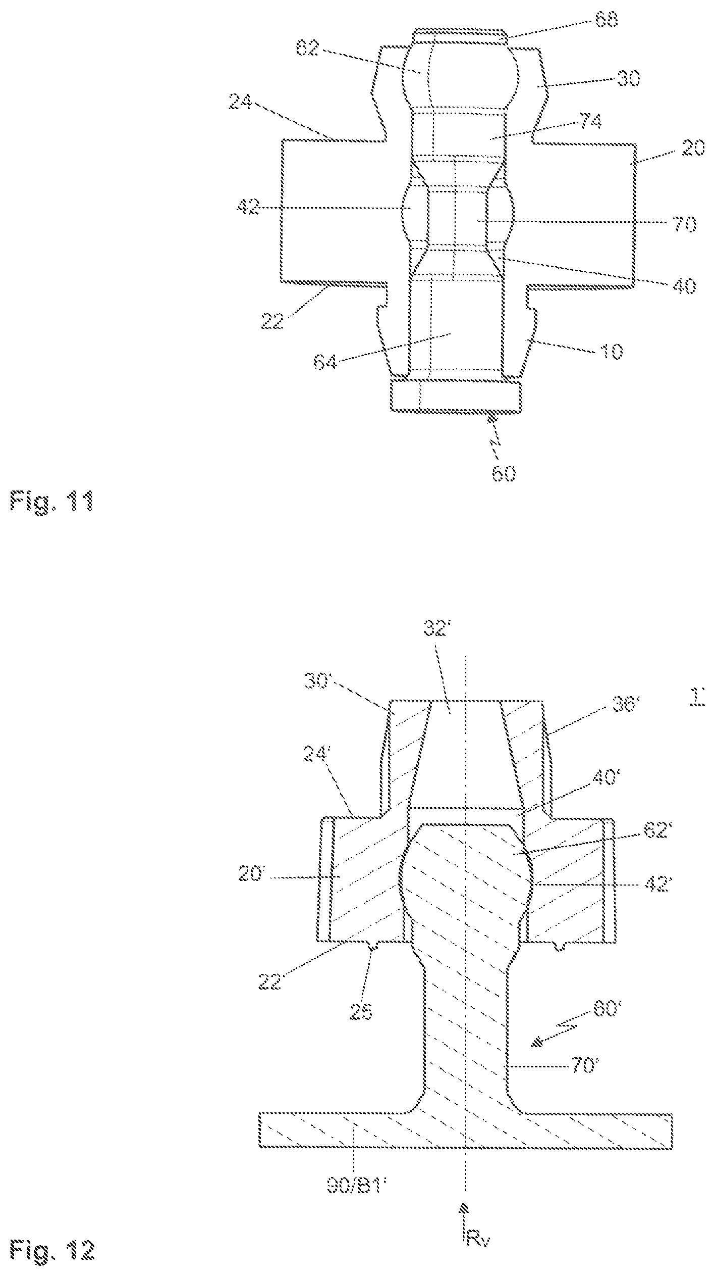 Patent US12092149 Figure 6 – Resilient connecting block, connecting pin therefor, and a connection between two components via the resilient connecting block