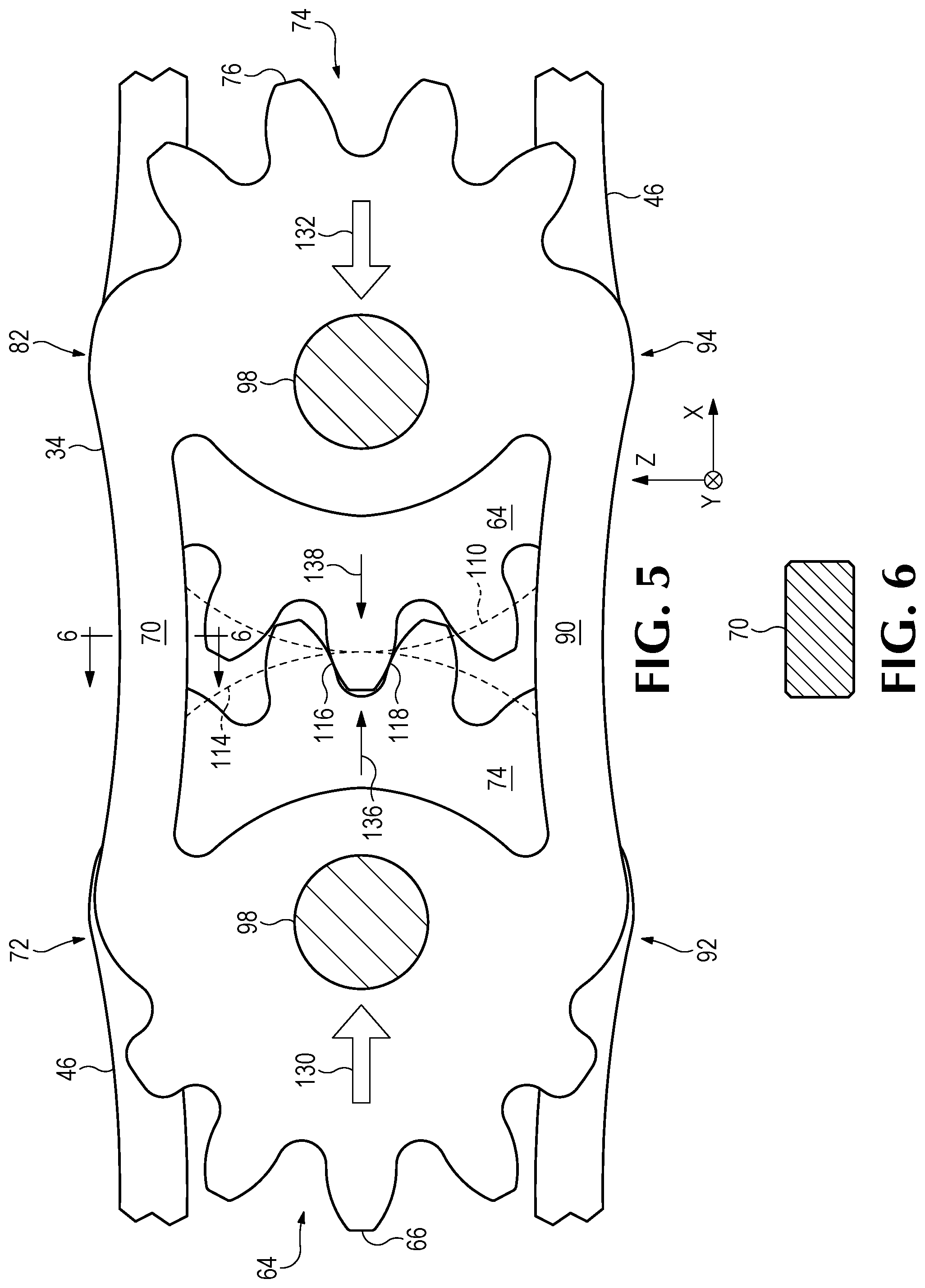 Patent US12092151 Figure 5 – Multi-pivot timing chain with link flexures