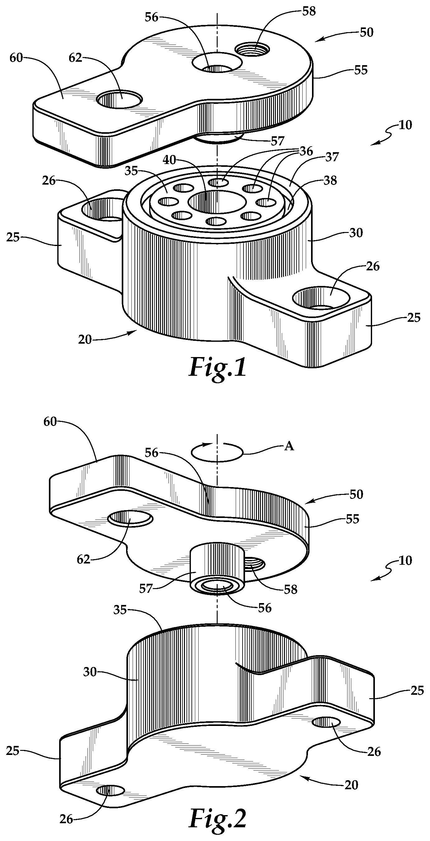Patent US12092152 Figure 1 – Mounting system such as for vehicle lights