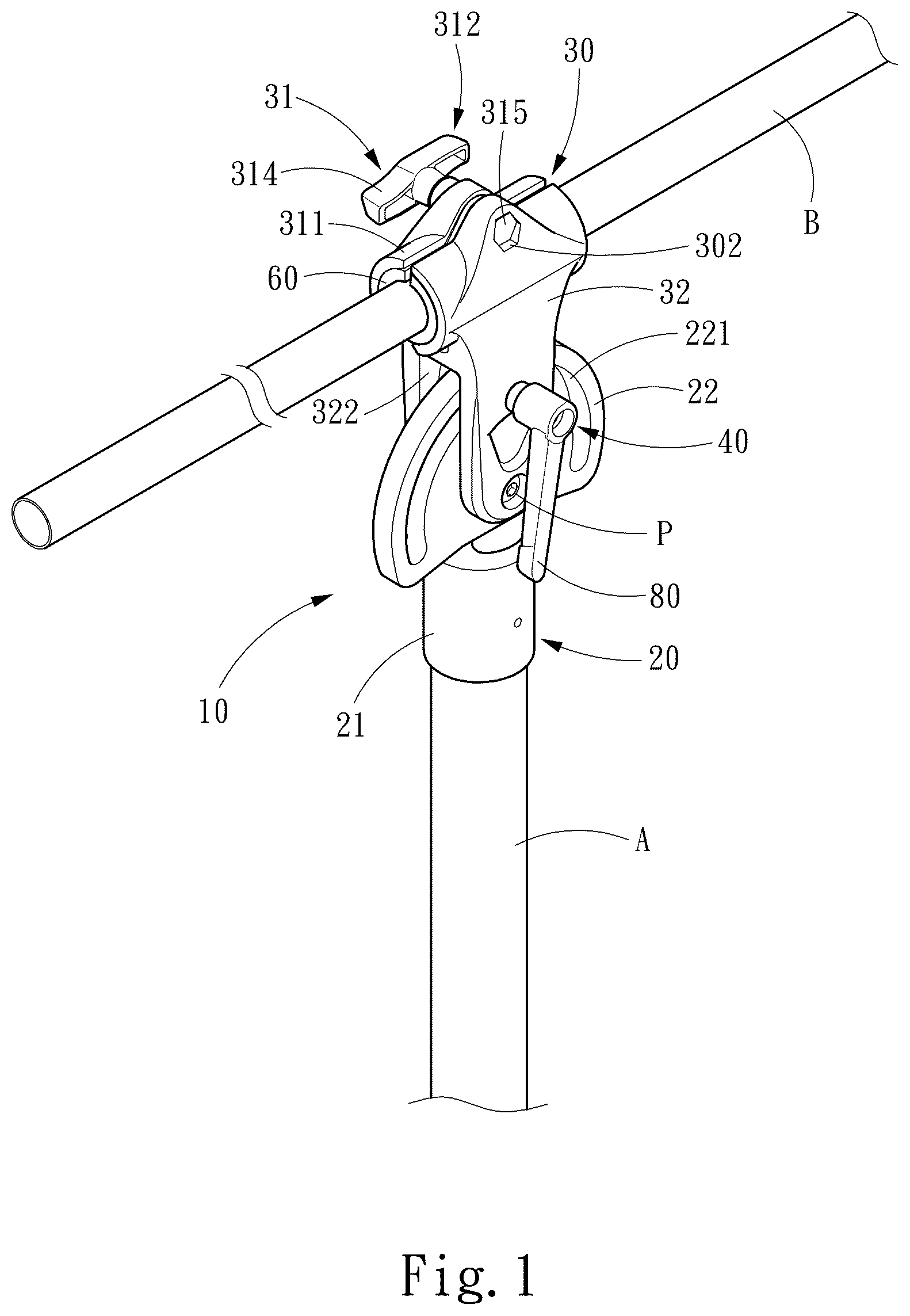 Patent US12092153 Figure 1 – Angularly adjustable steering joint