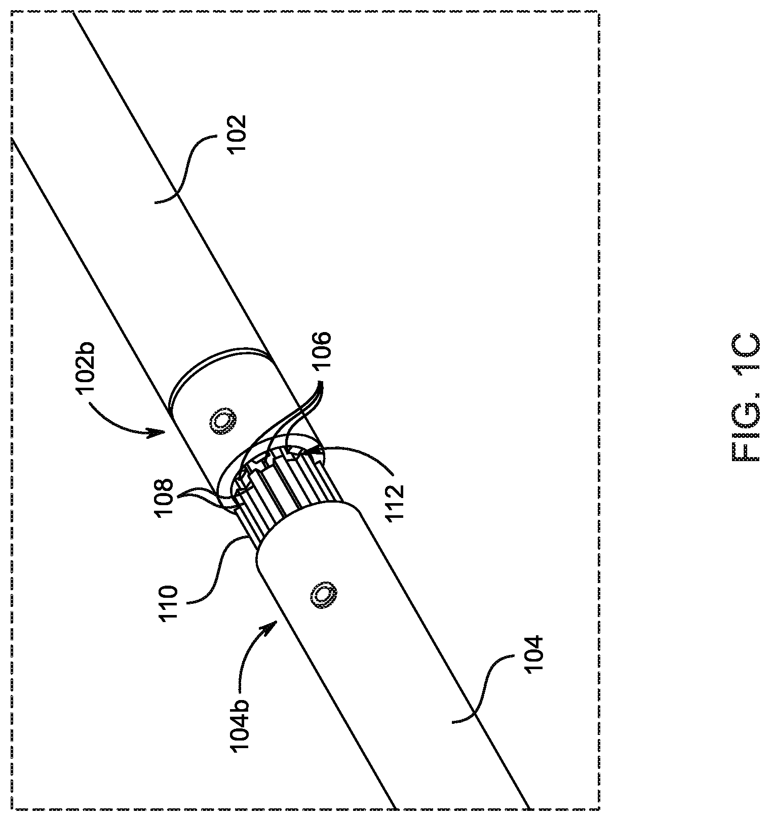 Patent US12092155 Figure 3 – Quick-change split shaft