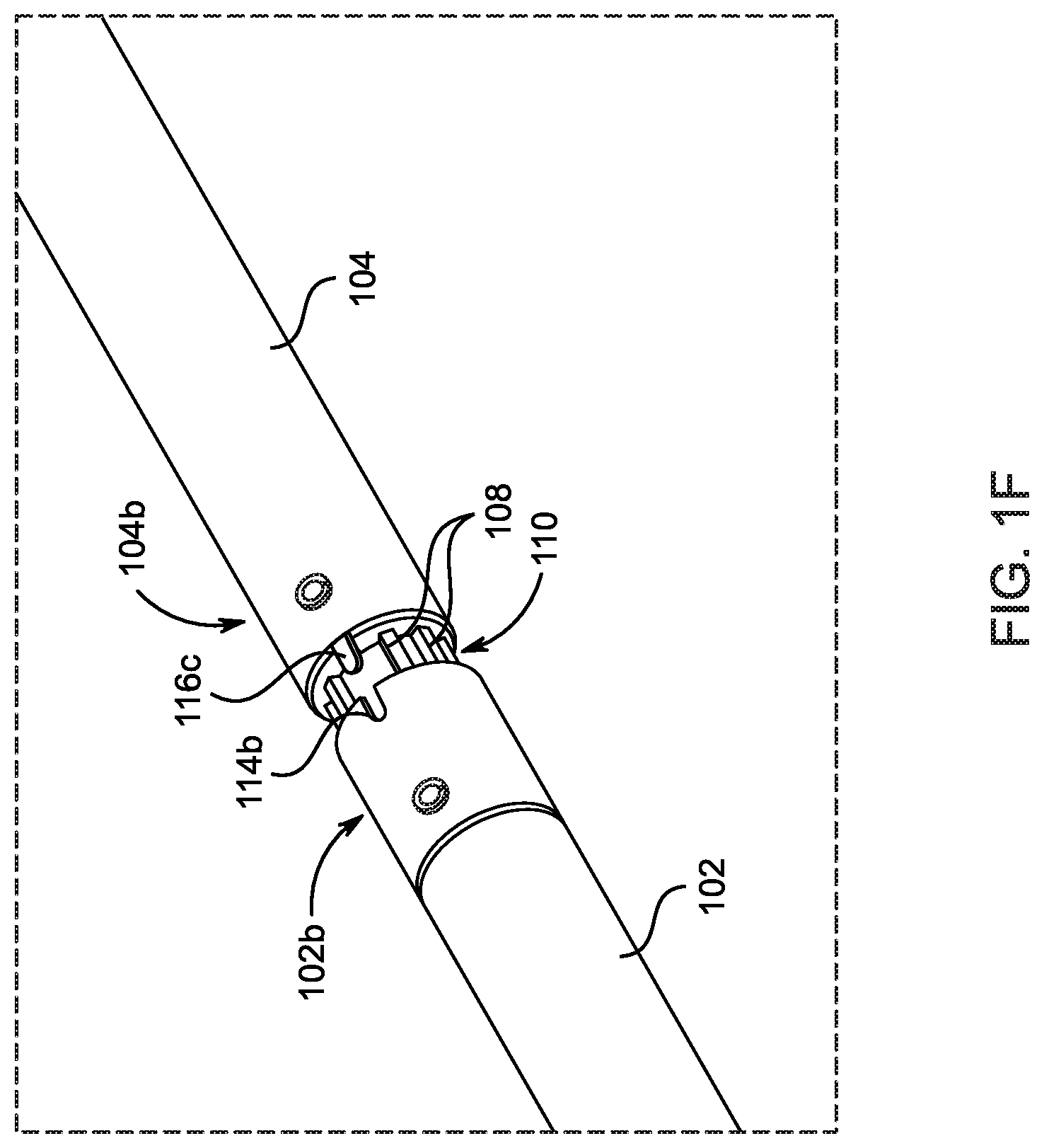 Patent US12092155 Figure 6 – Quick-change split shaft