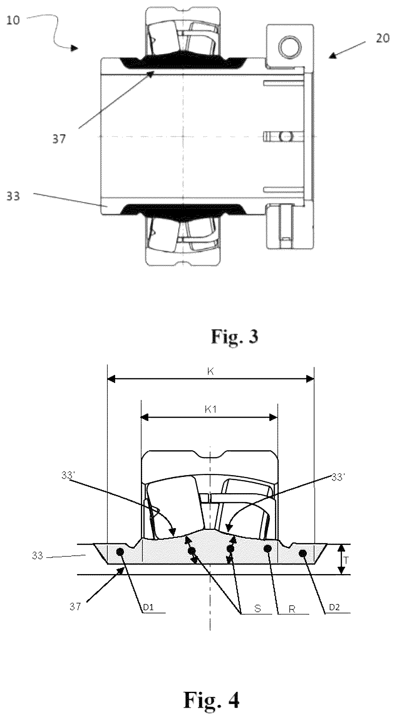 Patent US12092159 Figure 2 – Bearing unit with concentric clamping collar