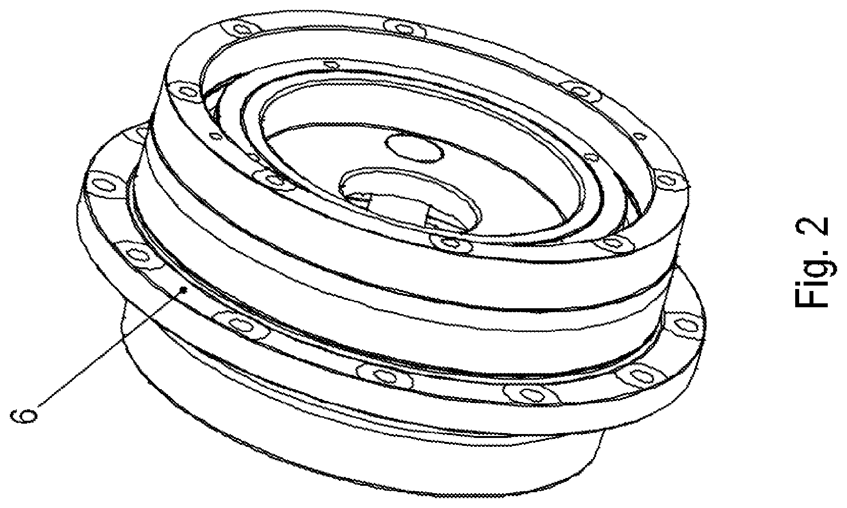 Patent US12092161 Figure 2 – Bearing assembly having a shaft, a first bearing, and a nut