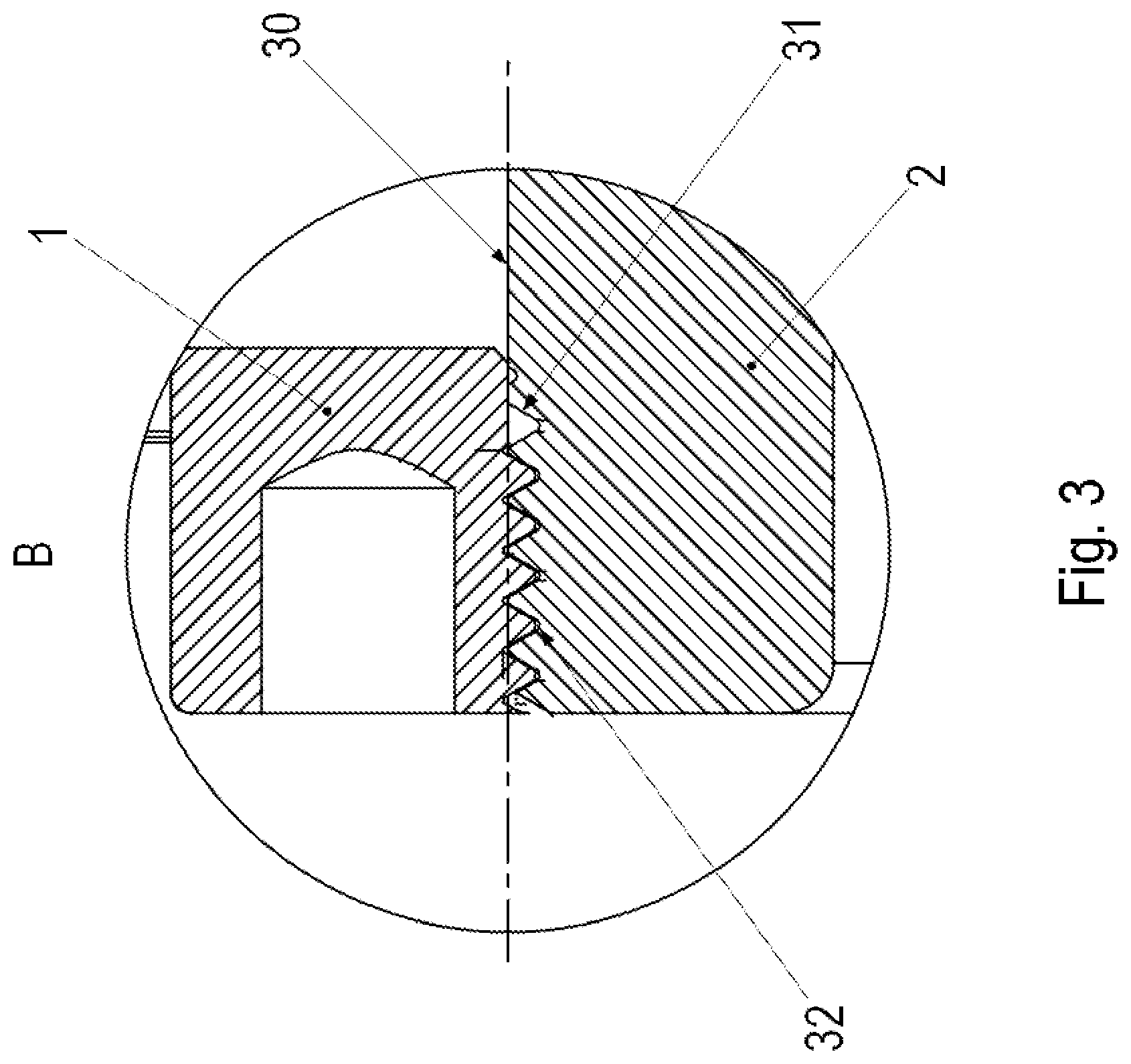 Patent US12092161 Figure 3 – Bearing assembly having a shaft, a first bearing, and a nut