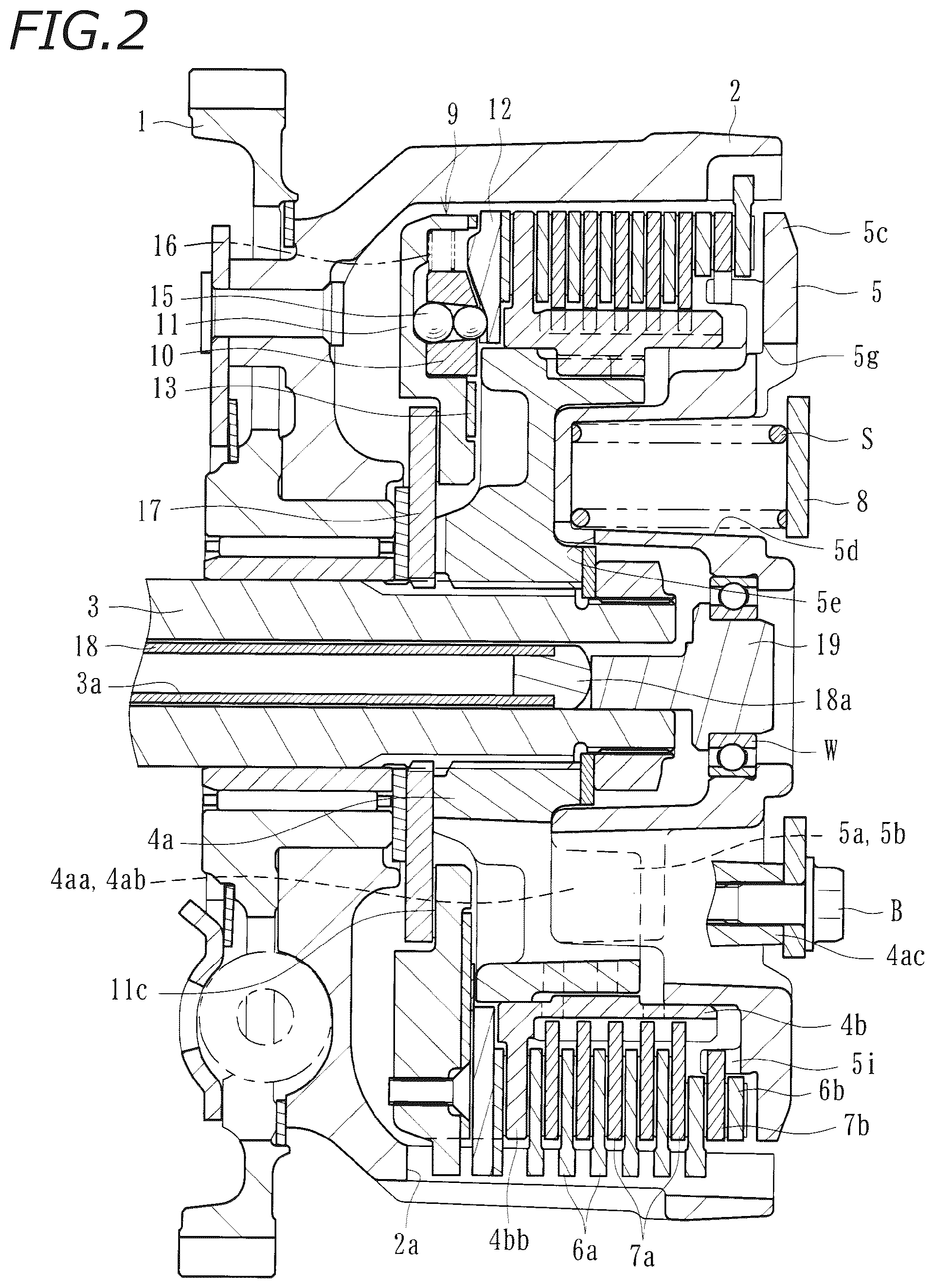 Patent US12092166 Figure 2 – Power transmission apparatus
