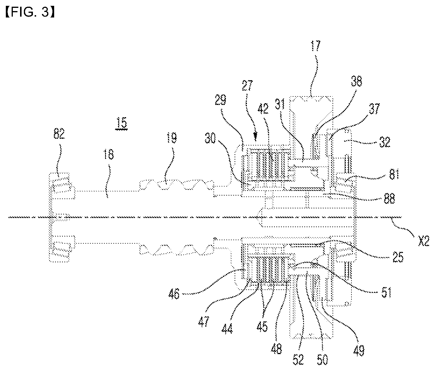 Patent US12092167 Figure 3 – Speed shifting structure of electric driving apparatus for vehicle and electric driving apparatus including same