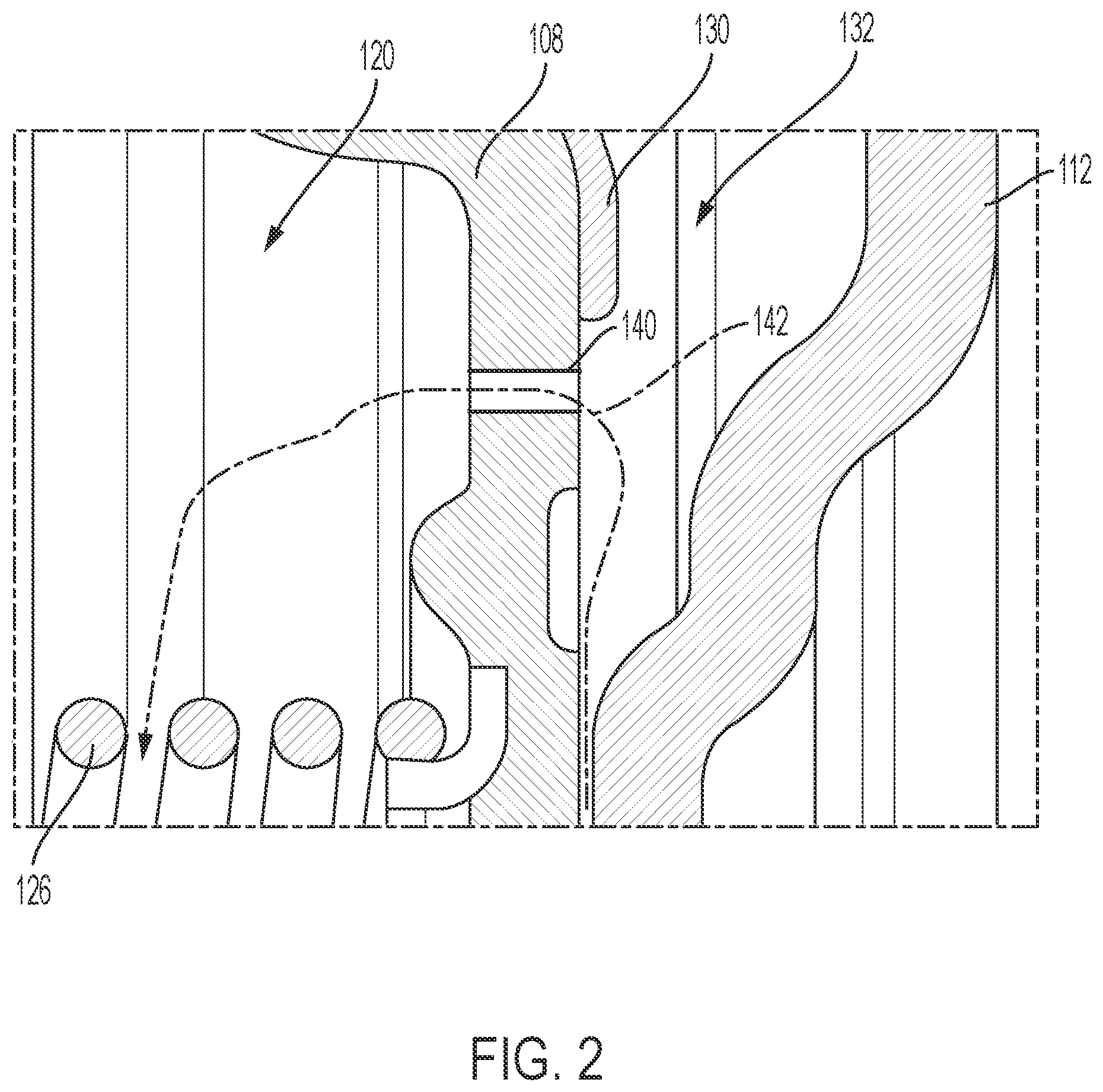 Patent US12092168 Figure 2 – Disconnect clutch piston cooling flow port