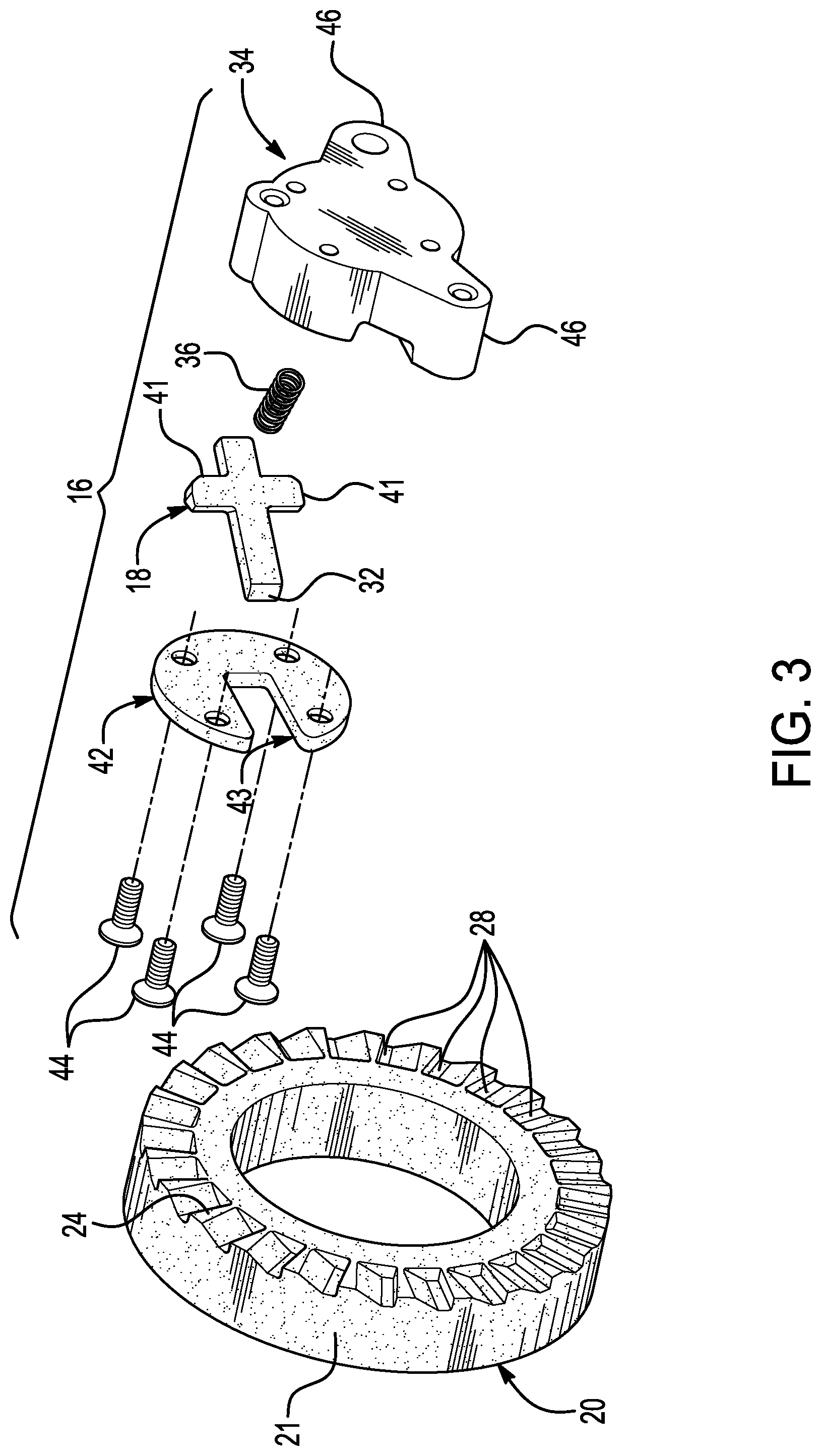 Patent US12092173 Figure 2 – Clutch strut, torque locking mechanism, and clutch assembly