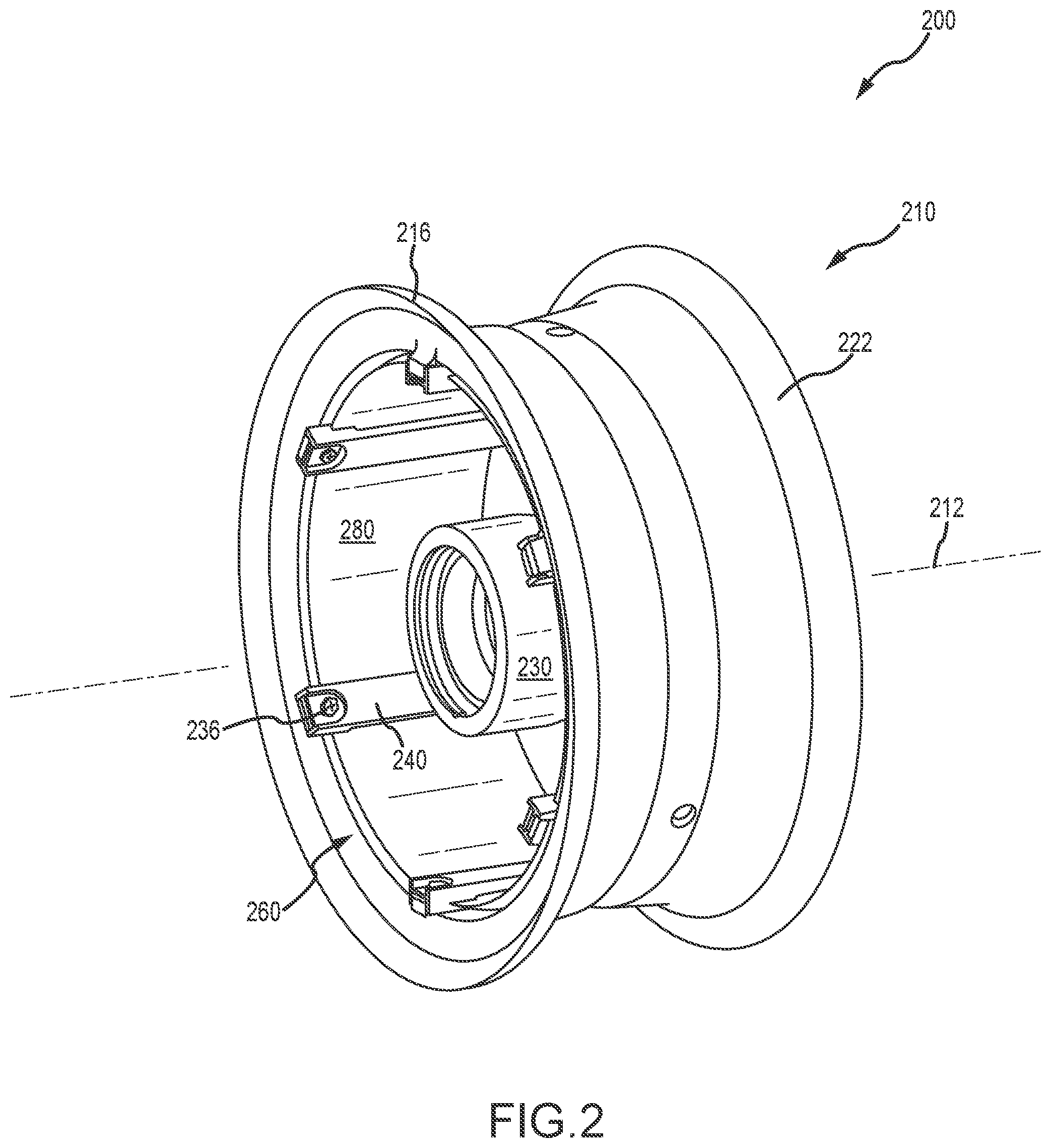 Patent US12092175 Figure 3 – Heat shield assembly with stiffening plate