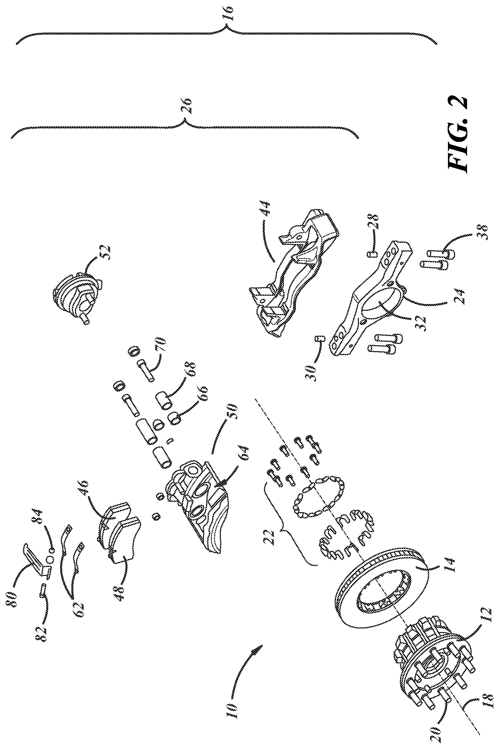 Patent US12092176 Figure 2 – Friction pad carrier for a disc brake