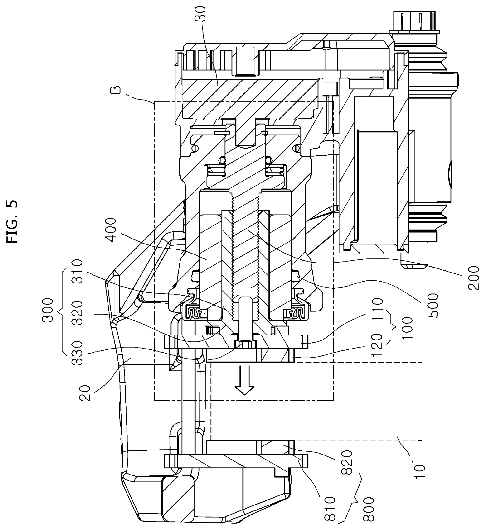 Patent US12092177 Figure 5 – Brake apparatus for vehicle