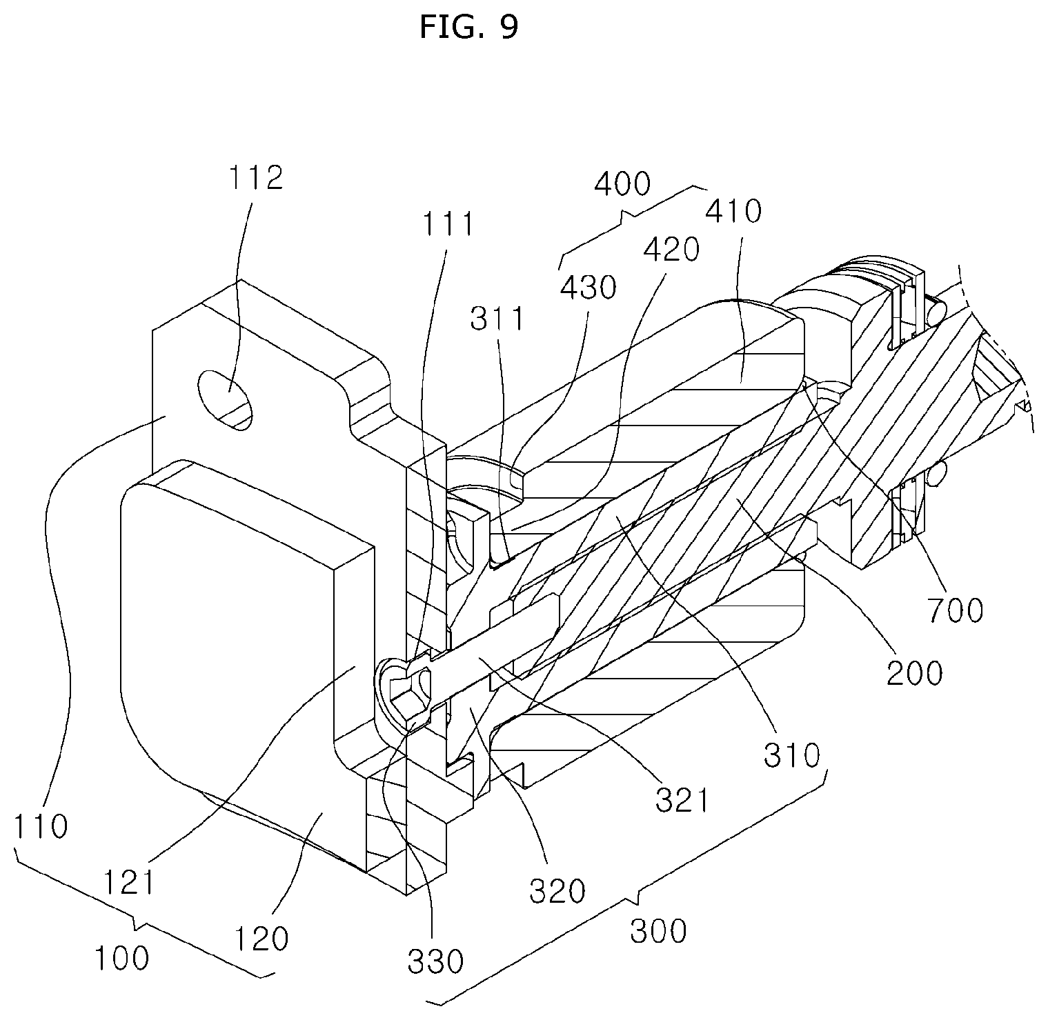 Patent US12092177 Figure 9 – Brake apparatus for vehicle