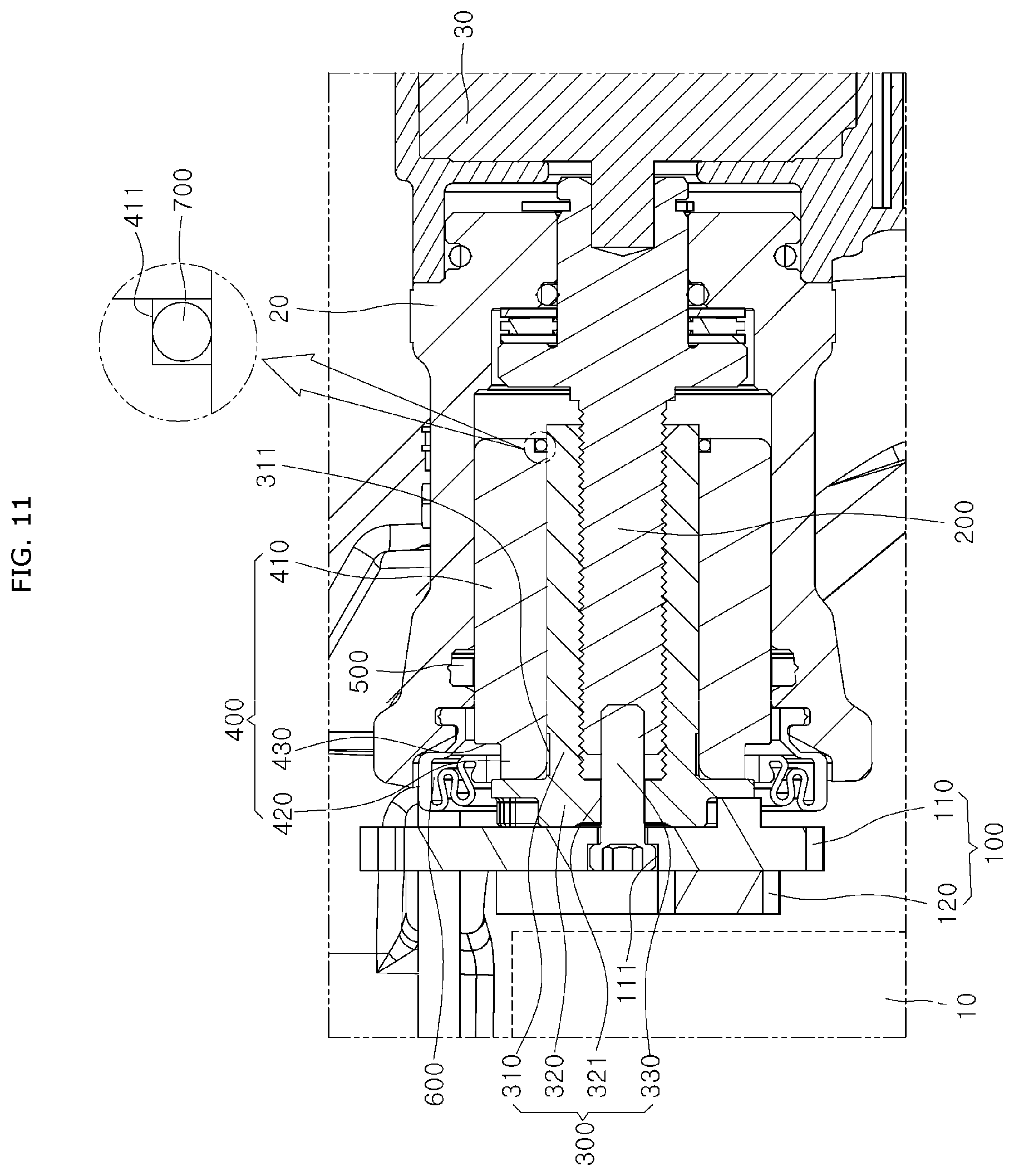 Patent US12092177 Figure 11 – Brake apparatus for vehicle