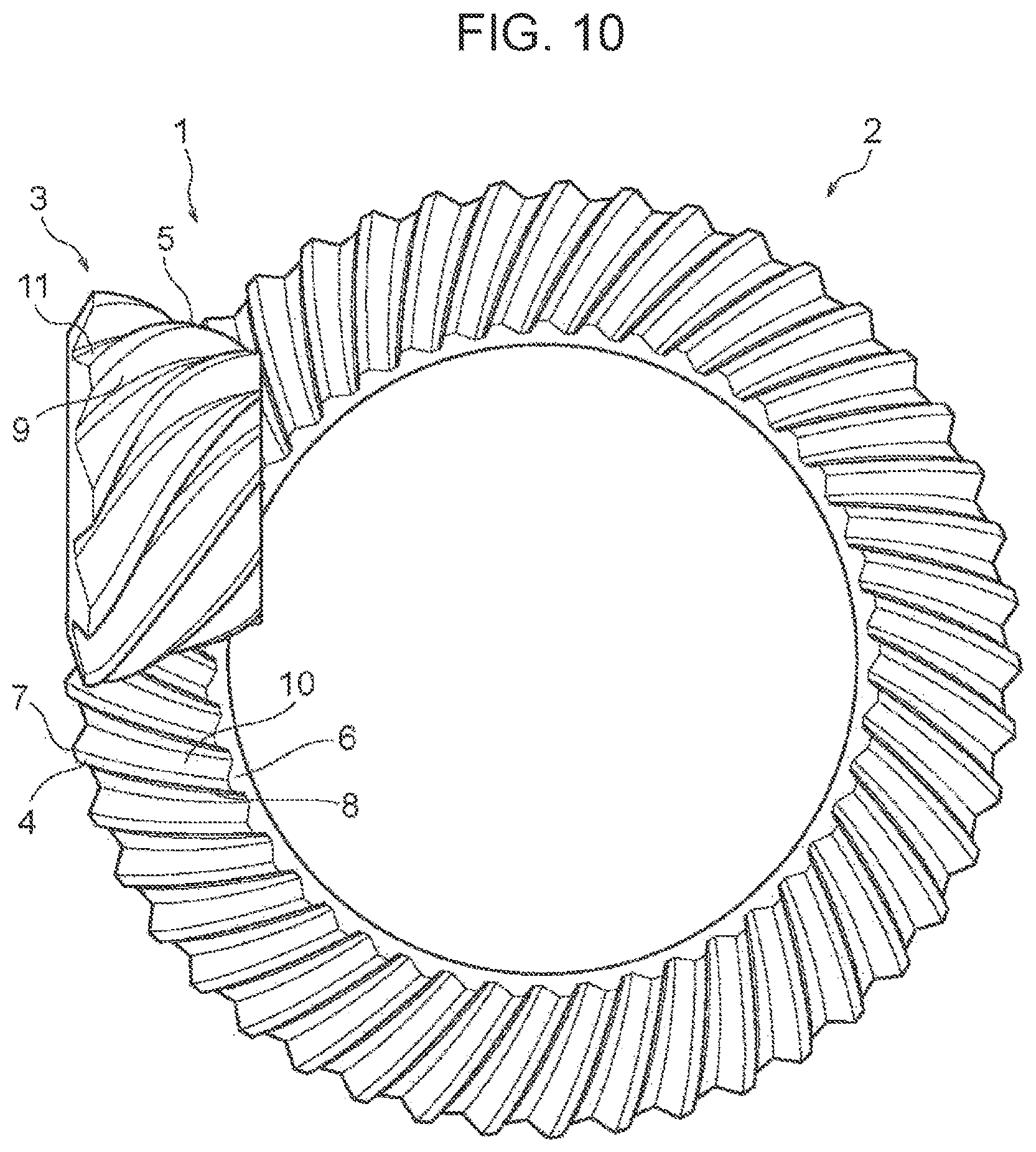 Patent US12092189 Figure 6 – Intersecting-axes type gear mechanism