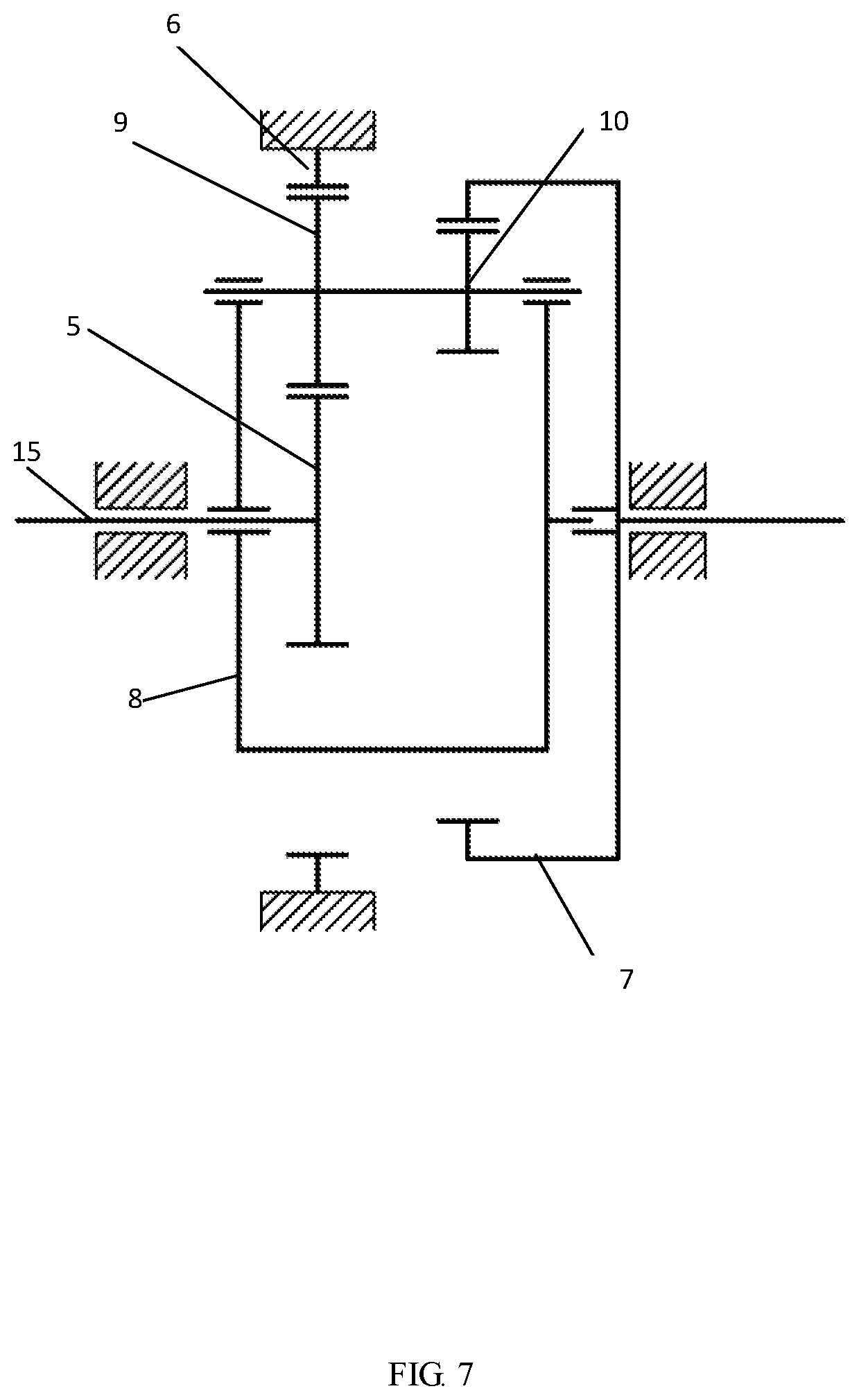 Patent US12092190 Figure 6 – Displacement planetary carrier system and planetary transmission device thereof