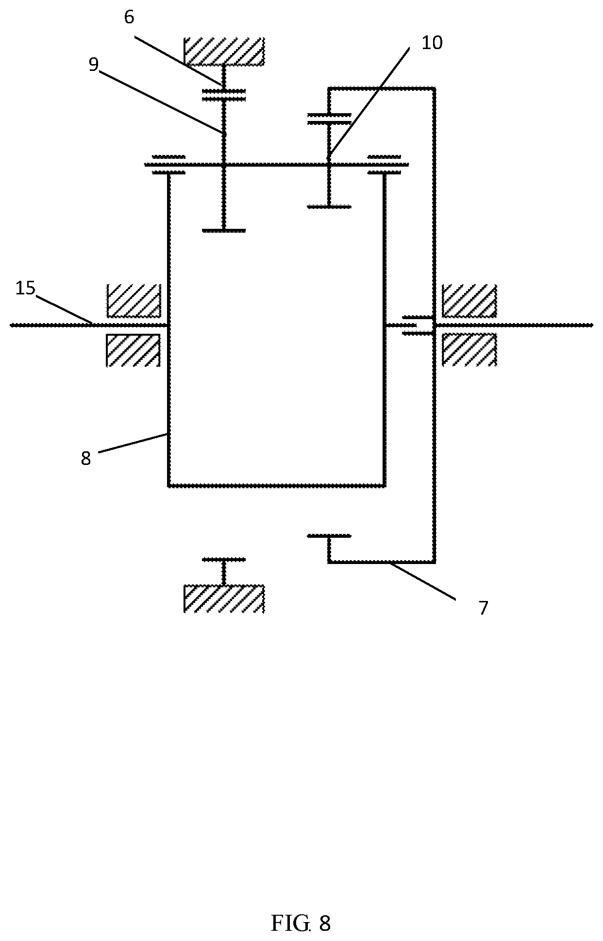 Patent US12092190 Figure 7 – Displacement planetary carrier system and planetary transmission device thereof