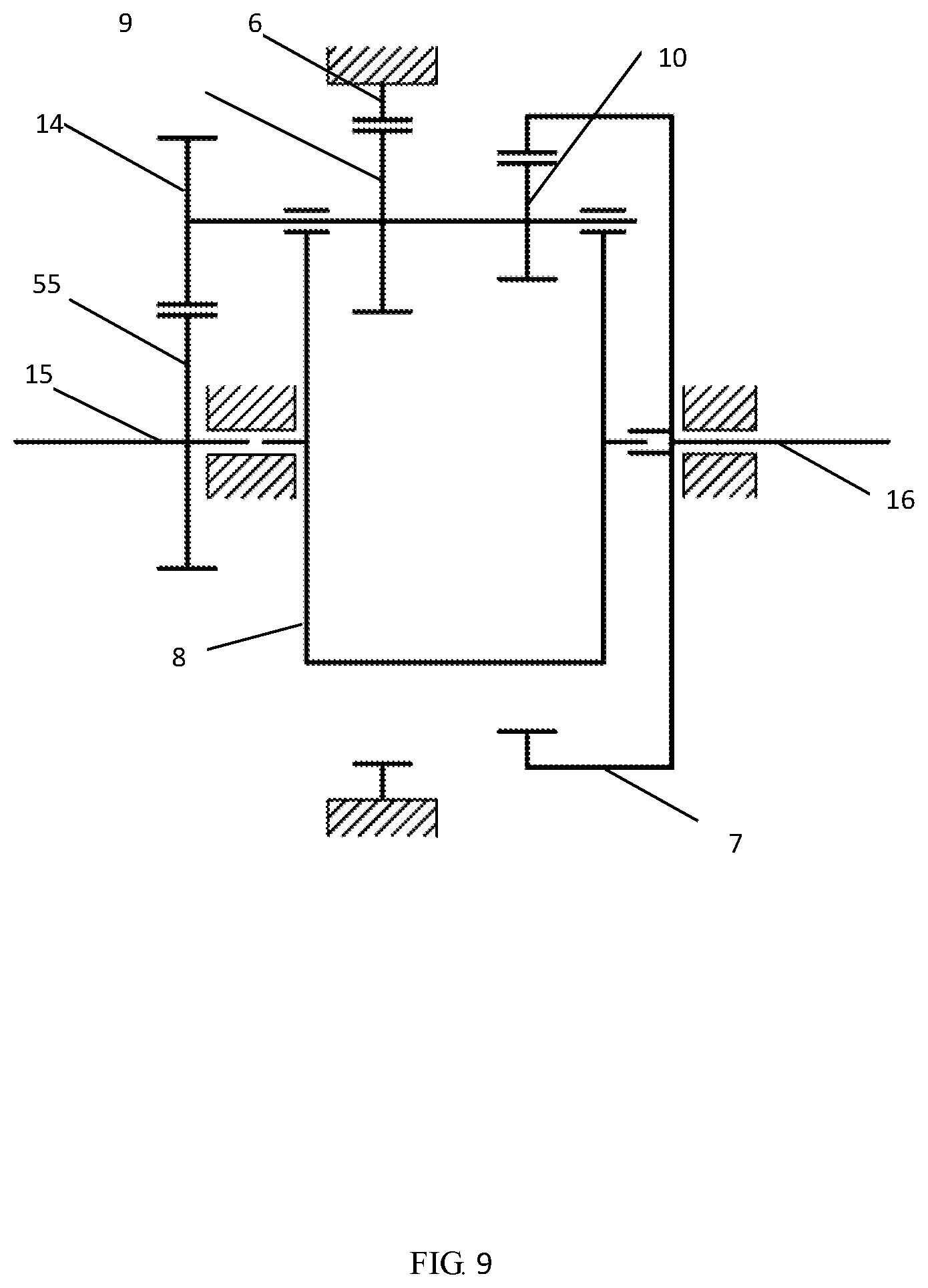 Patent US12092190 Figure 8 – Displacement planetary carrier system and planetary transmission device thereof