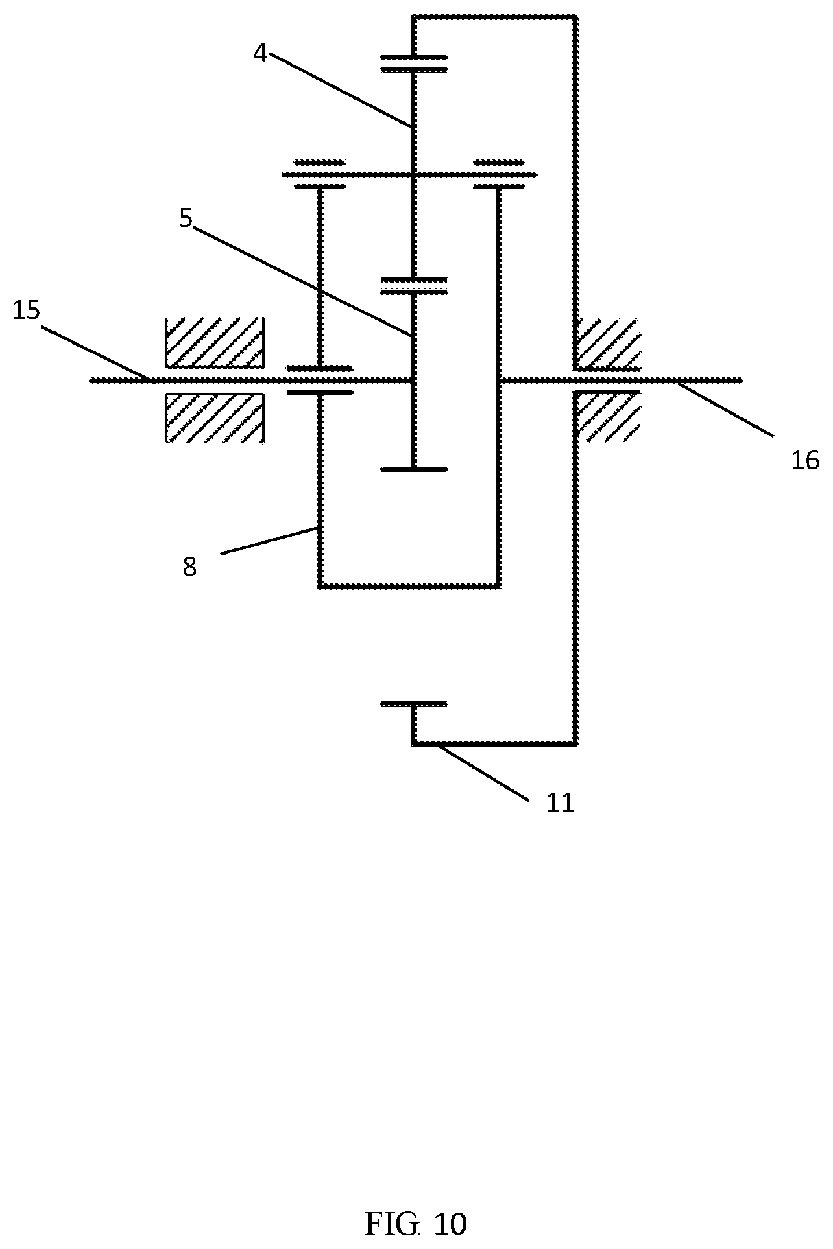 Patent US12092190 Figure 9 – Displacement planetary carrier system and planetary transmission device thereof