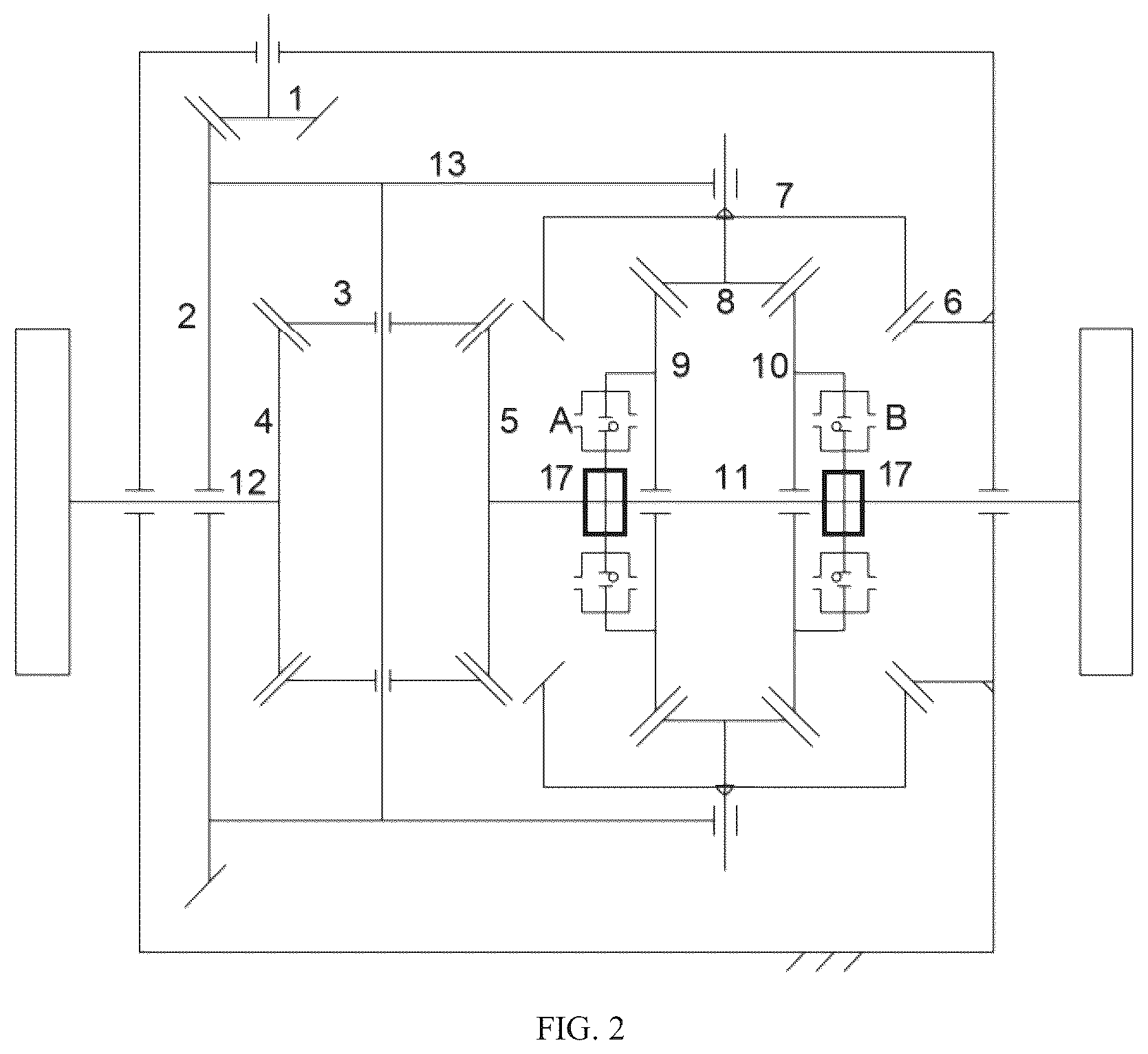 Patent US12092193 Figure 2 – Planetary bevel gear automatic limited slip differential