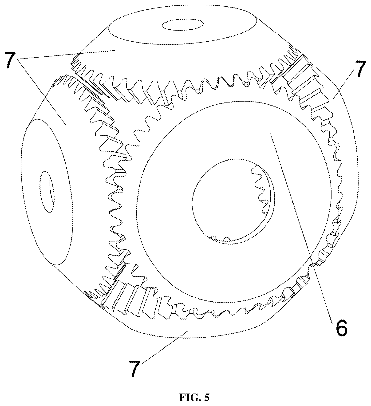 Patent US12092193 Figure 5 – Planetary bevel gear automatic limited slip differential