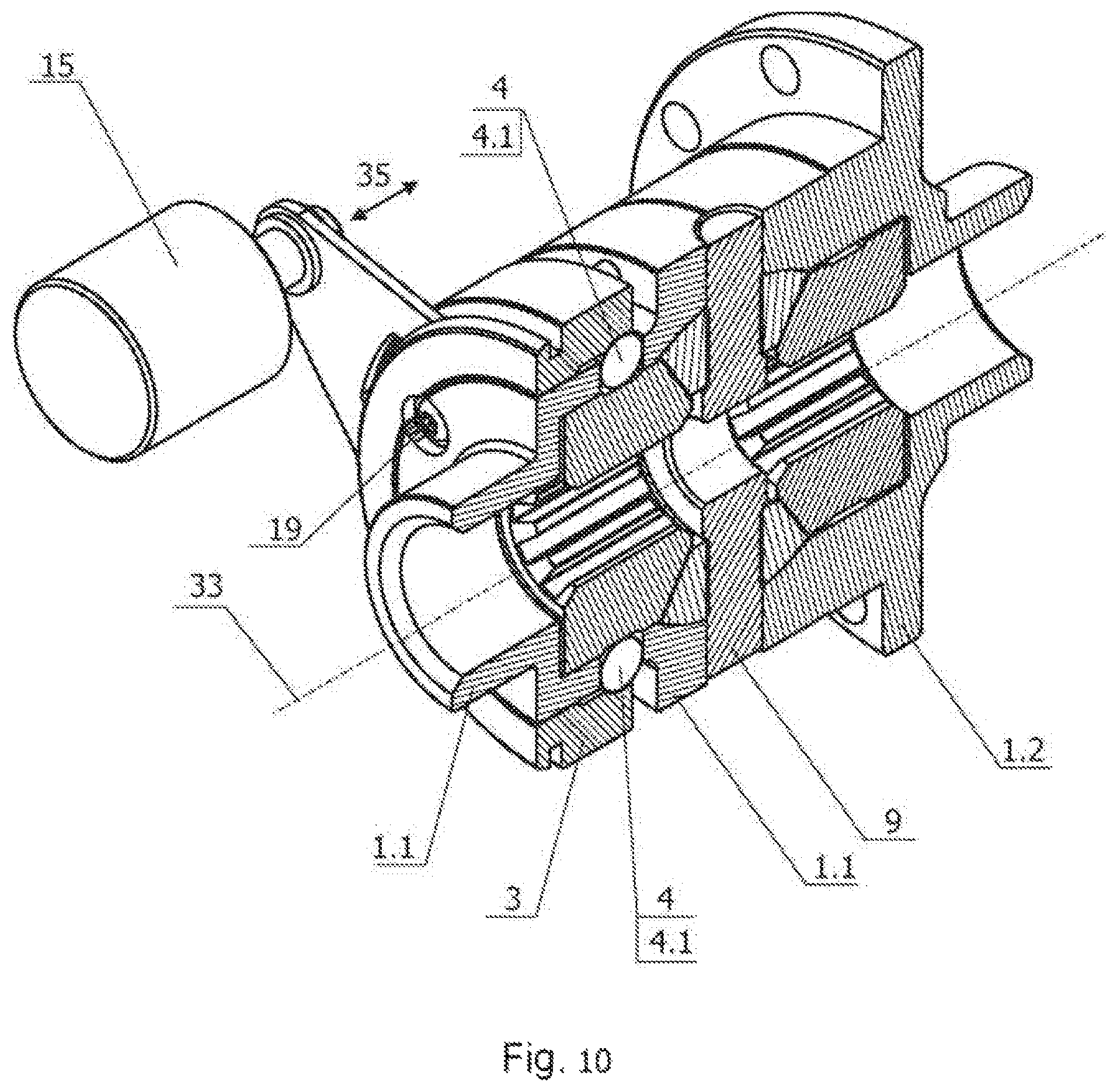 Patent US12092195 Figure 9 – Vehicle differential locking device