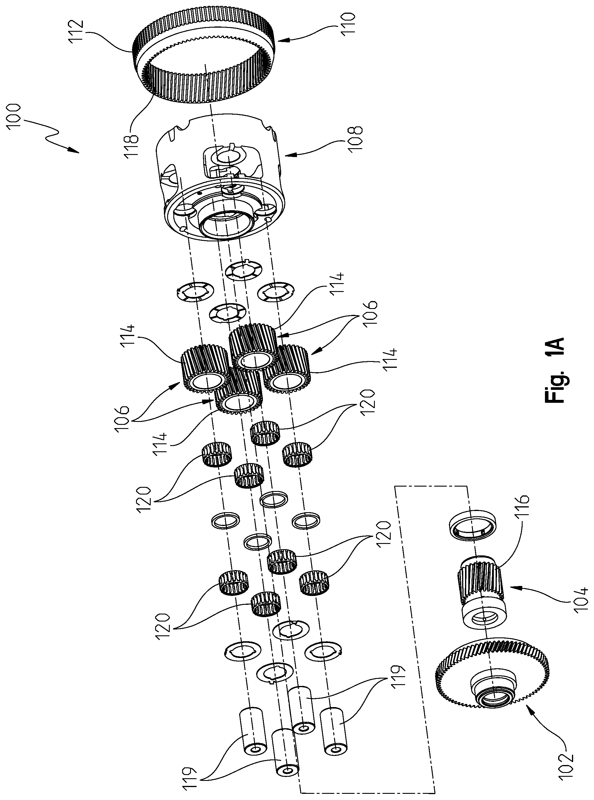 Patent US12092200 Figure 2 – Lubrication of a planetary gear system