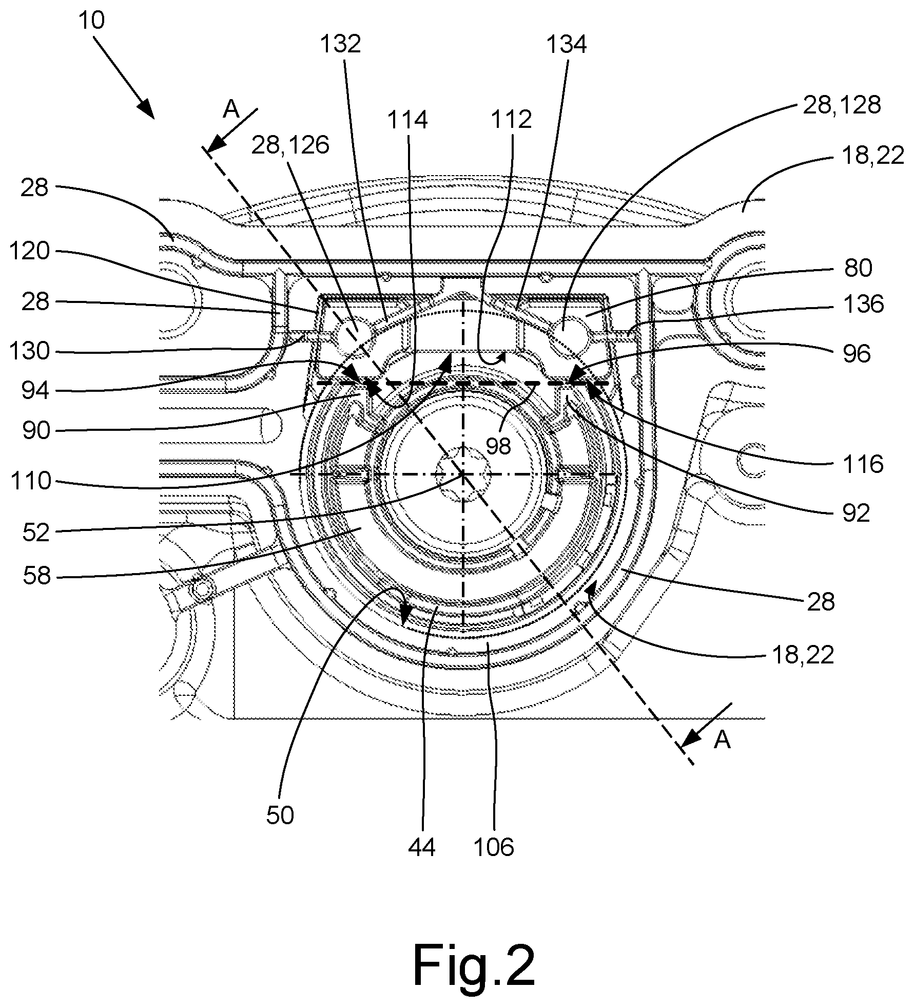 Patent US12092208 Figure 2 – Actuating device for an automated manual transmission