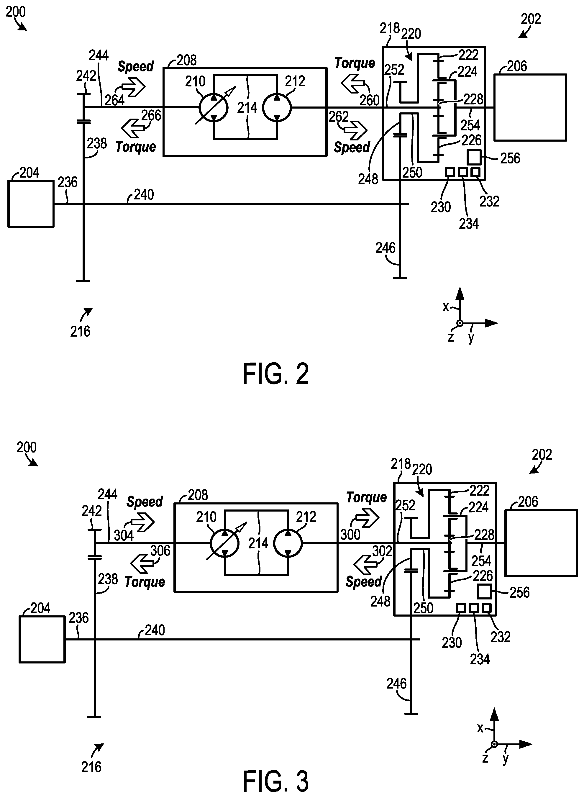 Patent US12092209 Figure 2 – Hydromechanical transmission and control method