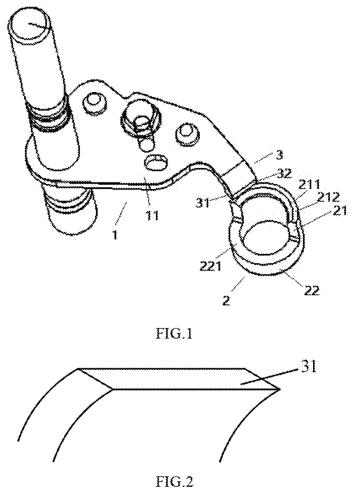 Patent US12092211 Figure 1 – Axially-limited guide device, parking mechanism, and automobile