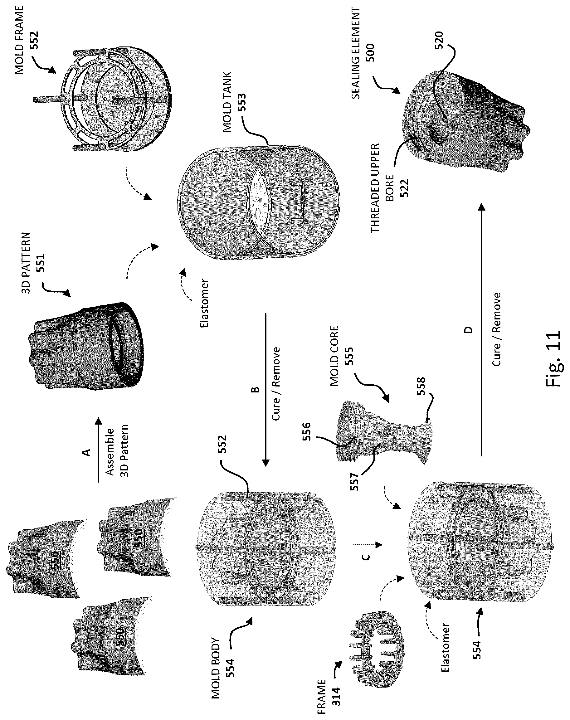 Patent US12092217 Figure 10 – Sealing element and assembly