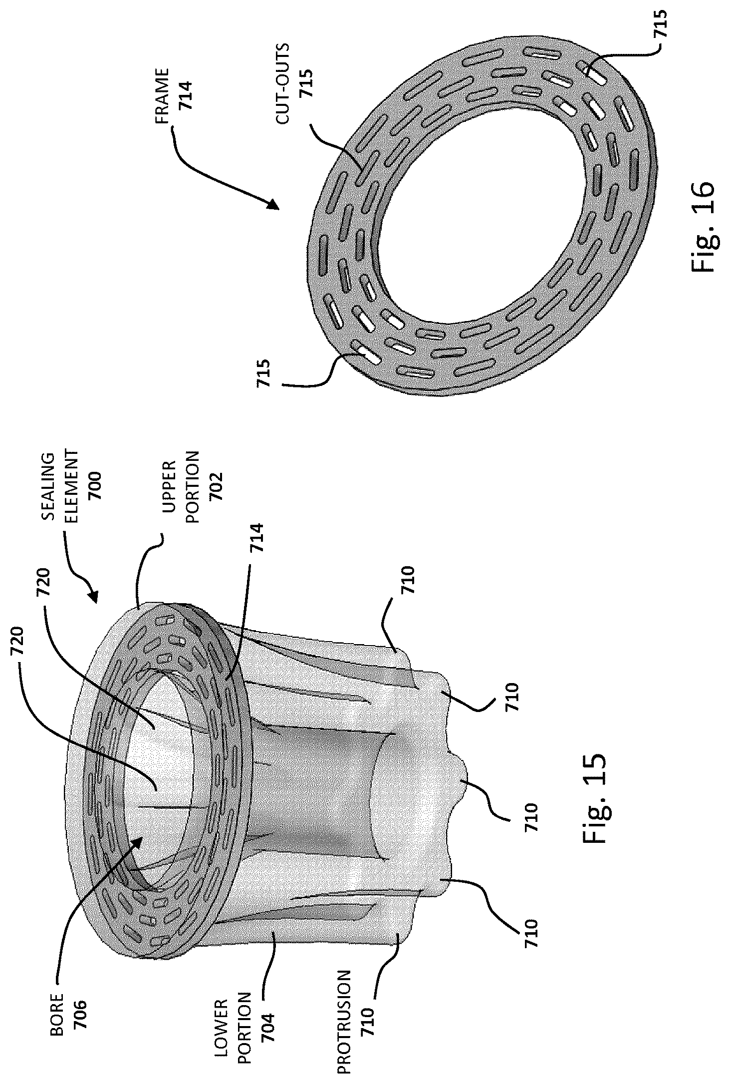 Patent US12092217 Figure 14 – Sealing element and assembly