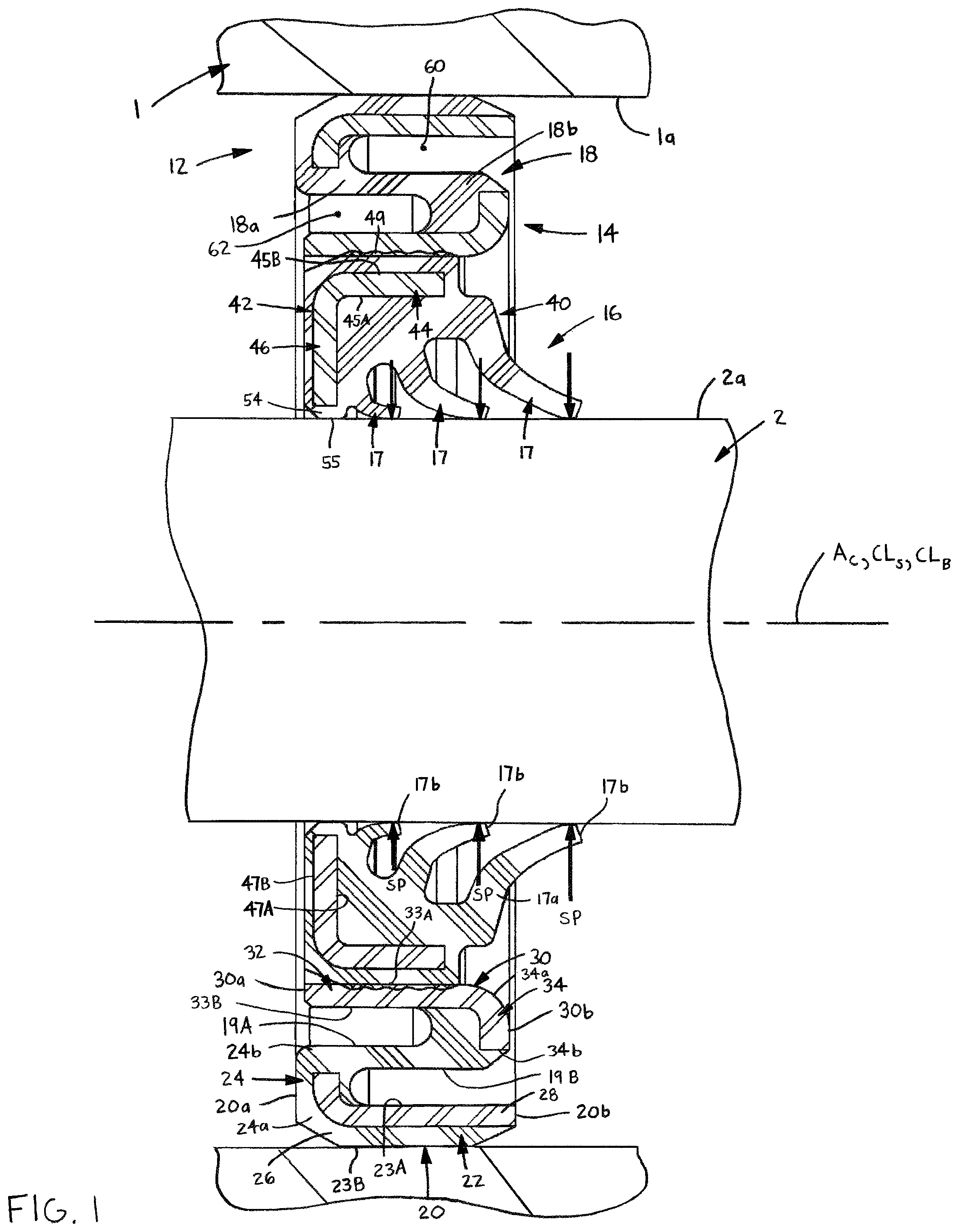 Patent US12092218 — Seal assembly with deflectable coupler for centering a sealing member — Figure 1