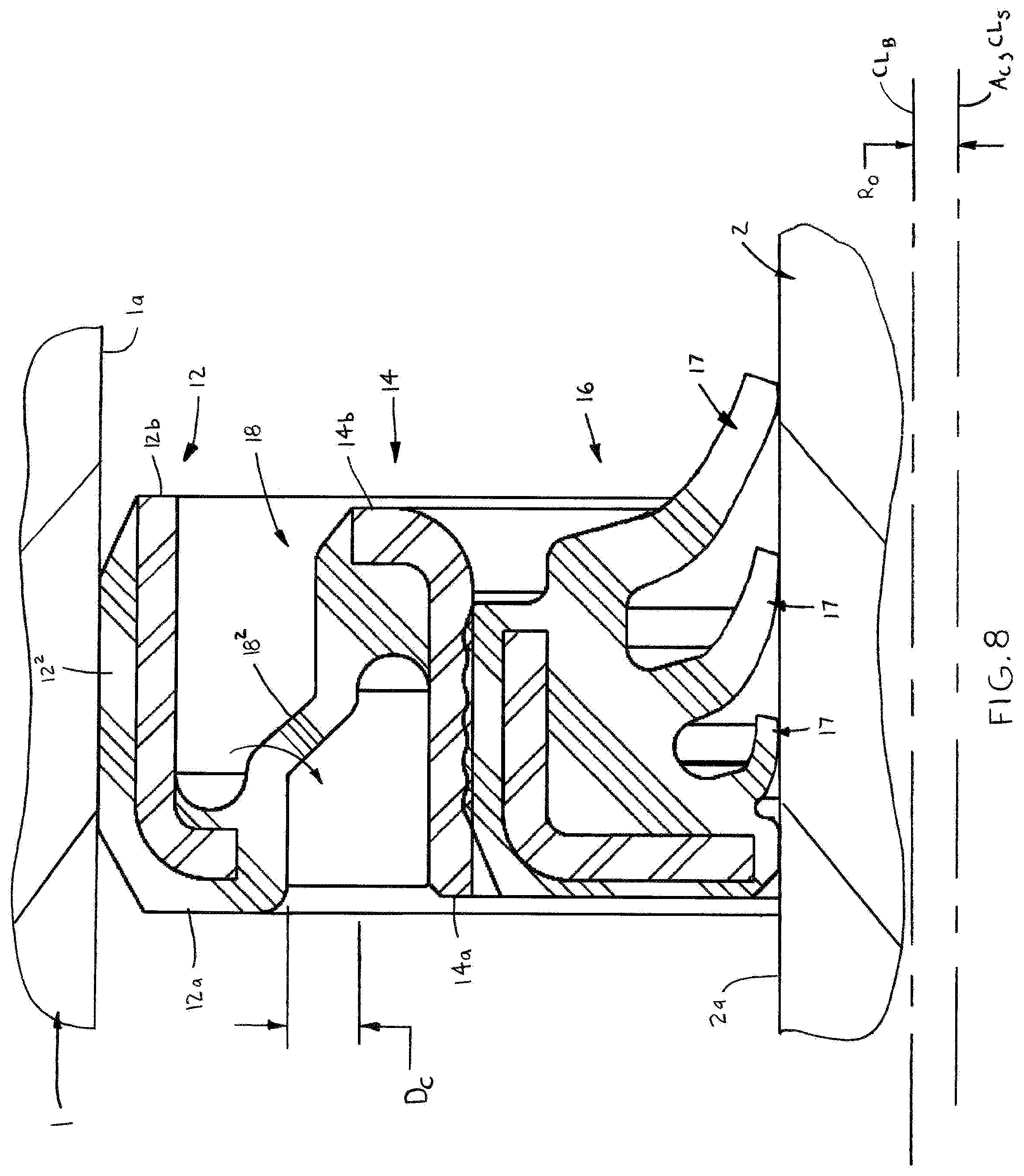 Patent US12092218 Figure 7 – Seal assembly with deflectable coupler for centering a sealing member