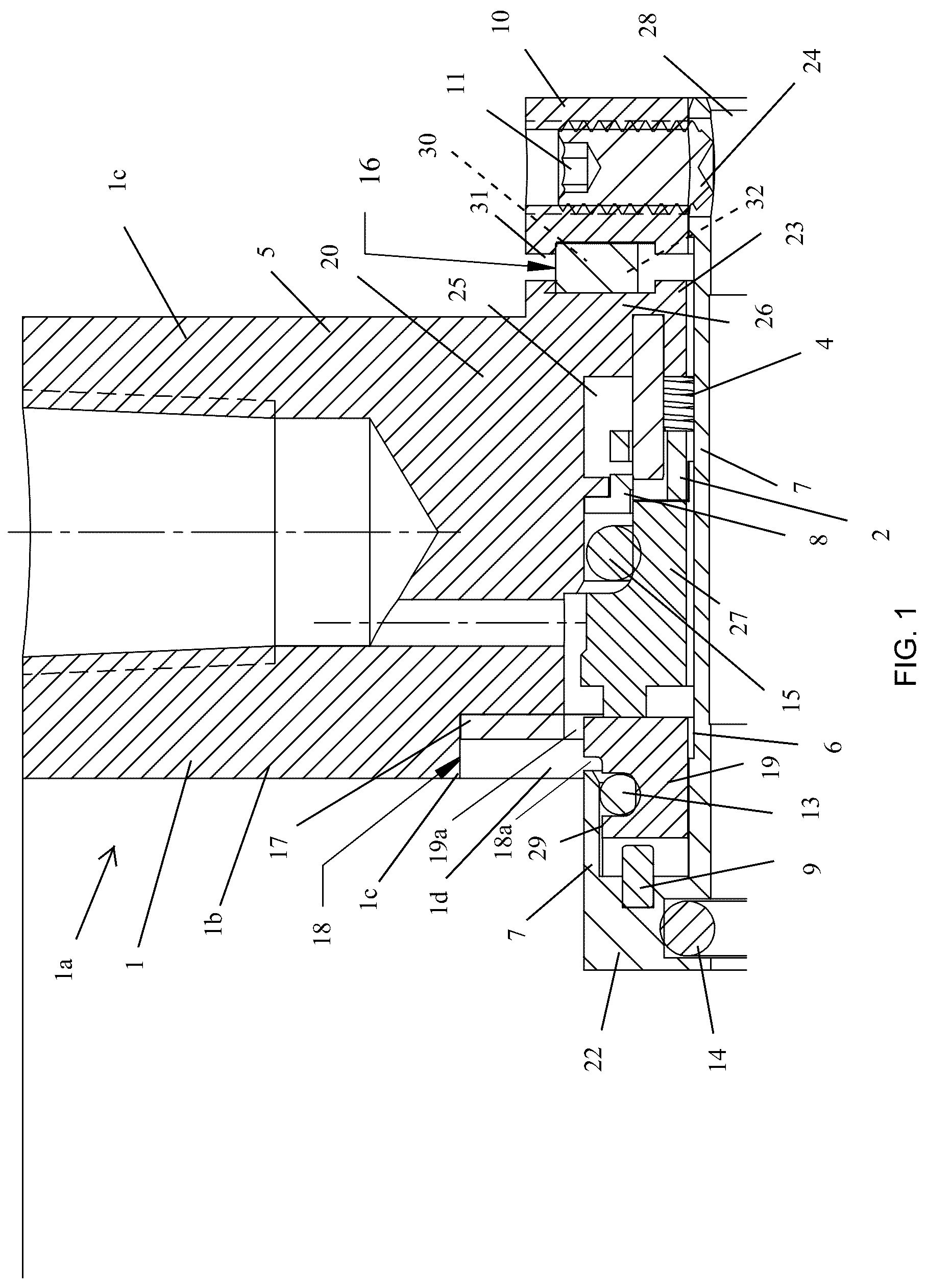 Patent US12092219 — Mechanical seal assembly with pilot register for alignment — Figure 1