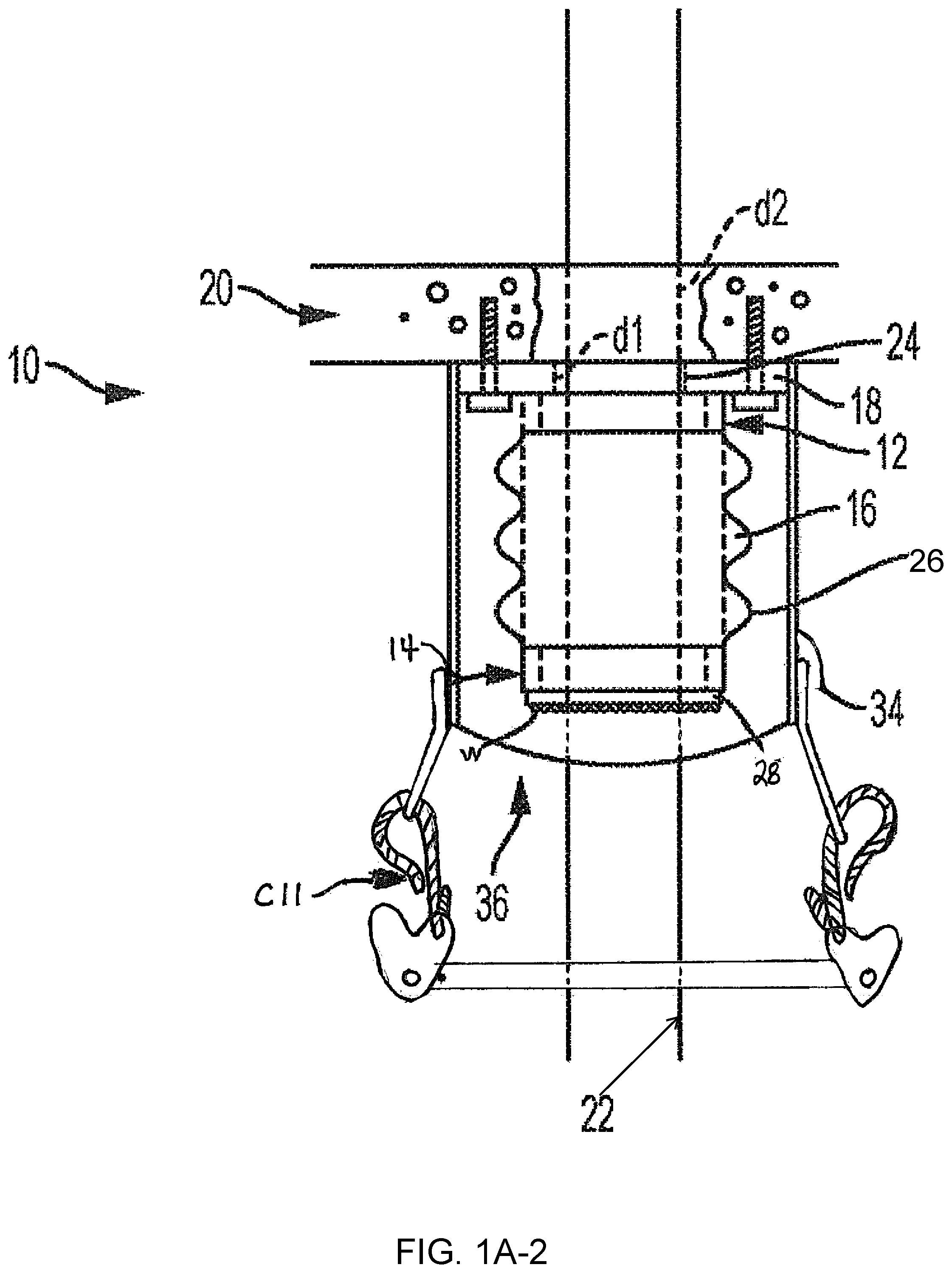 Patent US12092220 Figure 2 – Pipe floor/wall penetration bellows seal