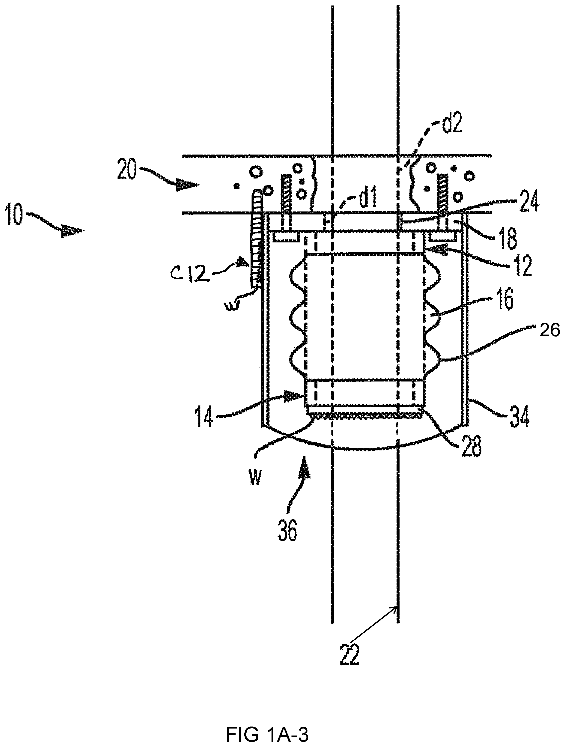 Patent US12092220 Figure 3 – Pipe floor/wall penetration bellows seal