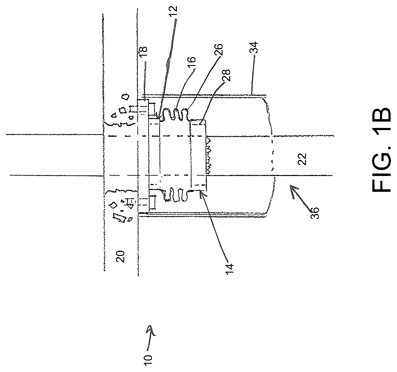 Patent US12092220 Figure 4 – Pipe floor/wall penetration bellows seal