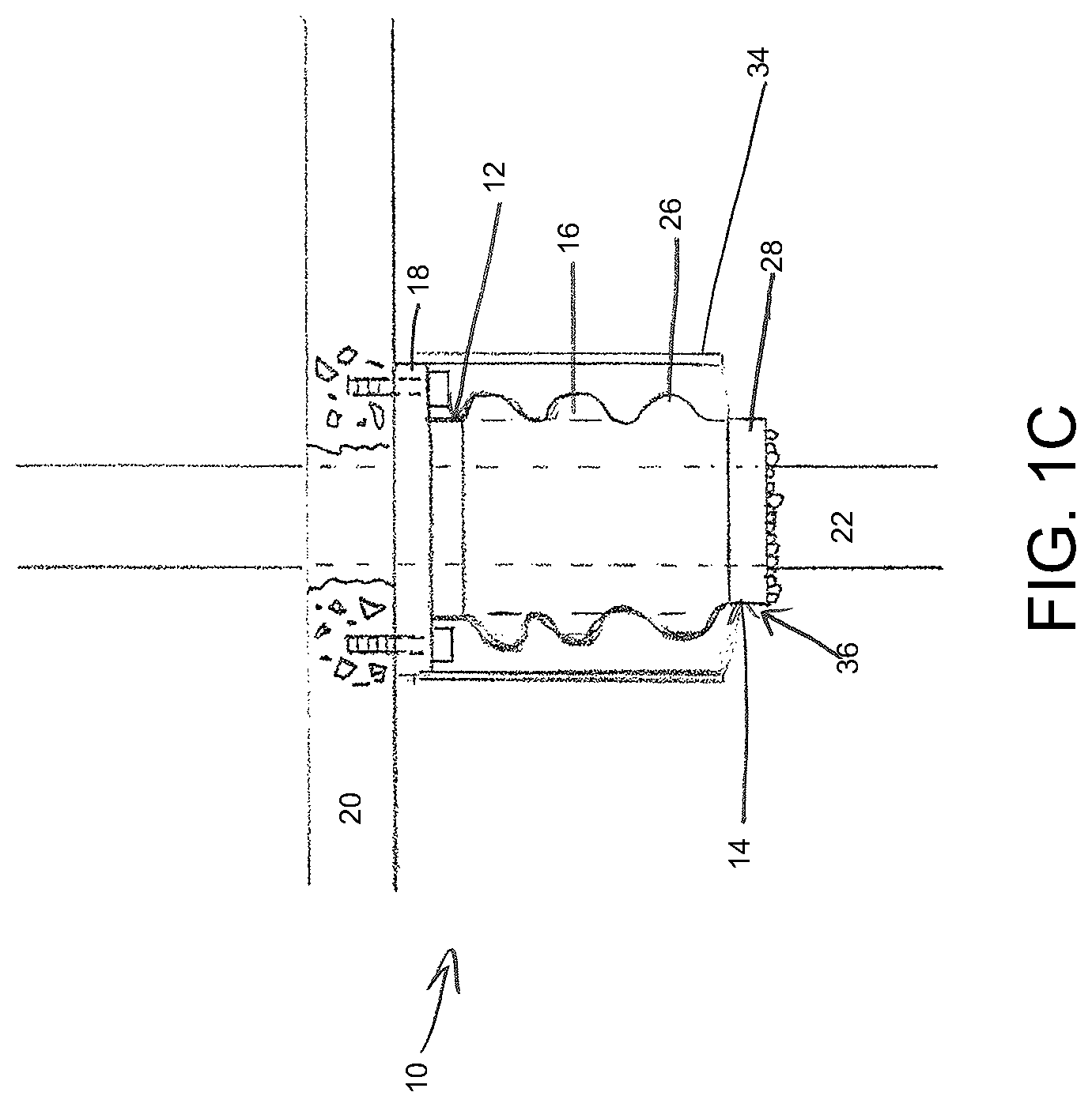 Patent US12092220 Figure 5 – Pipe floor/wall penetration bellows seal