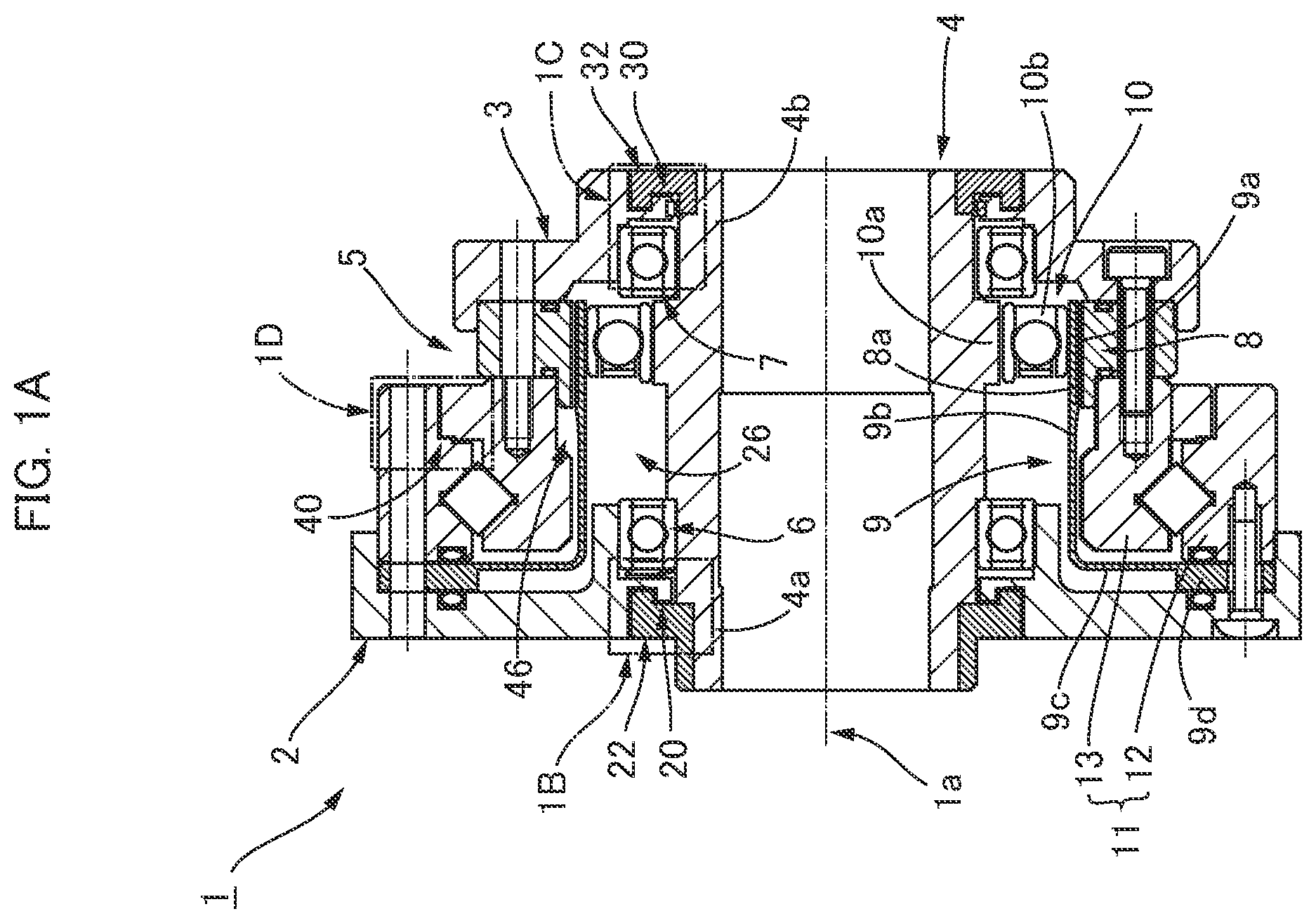 Patent US12092221 Figure 1 – Lubricant sealing structure, strain wave gearing, and actuator