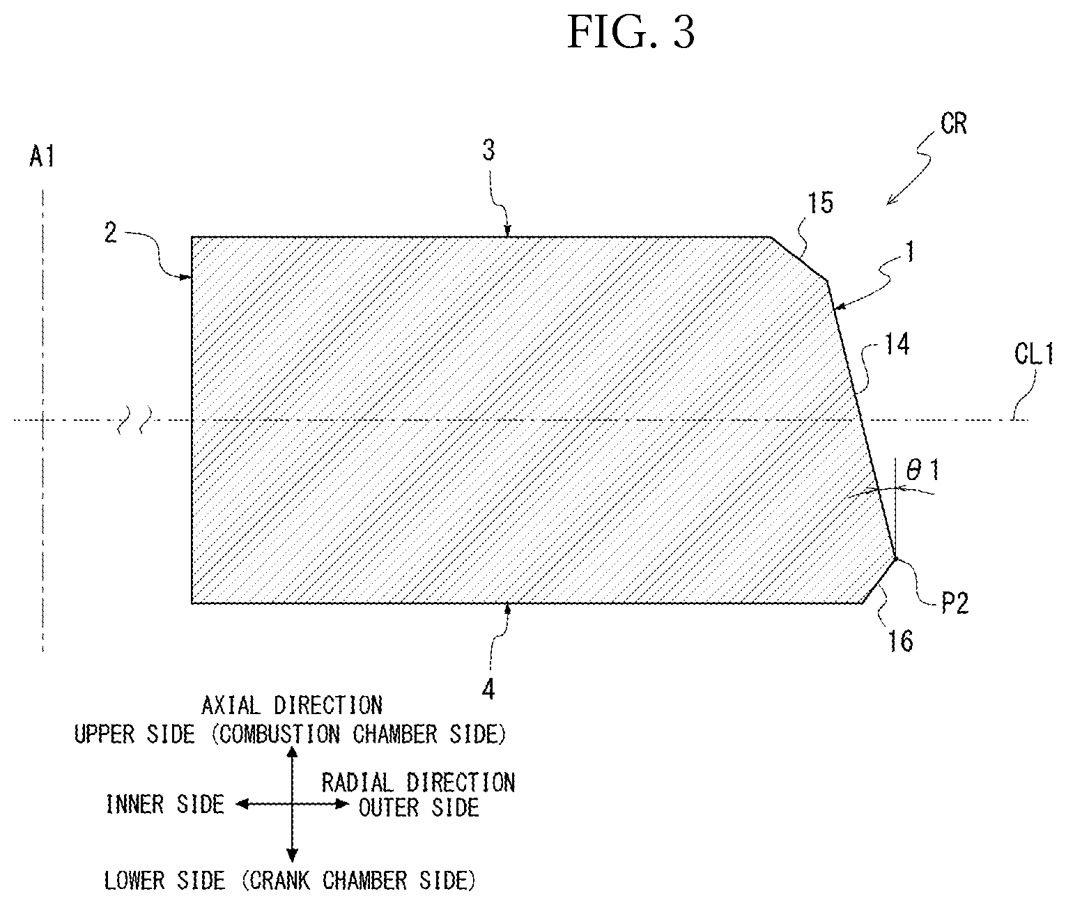 Patent US12092222 Figure 3 – Piston ring combination, and internal combustion engine