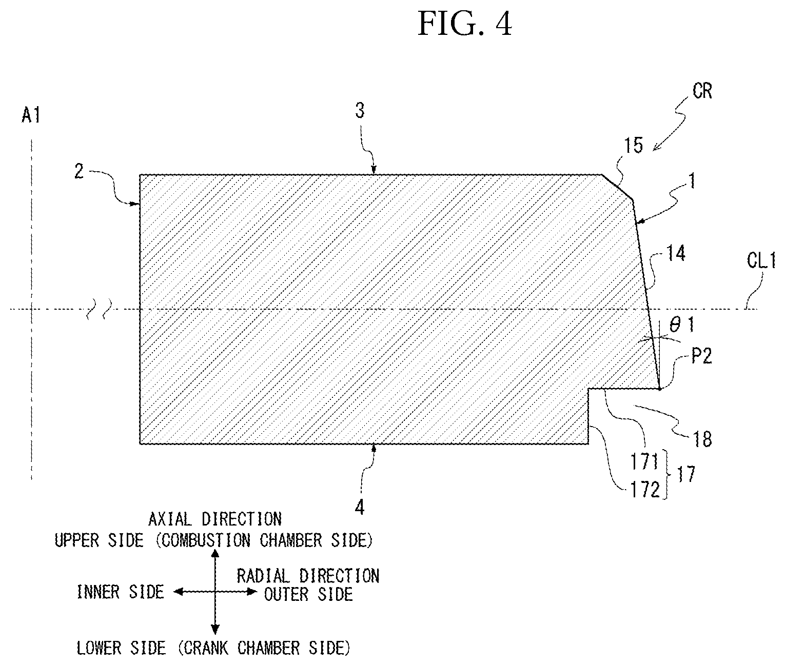 Patent US12092222 Figure 4 – Piston ring combination, and internal combustion engine