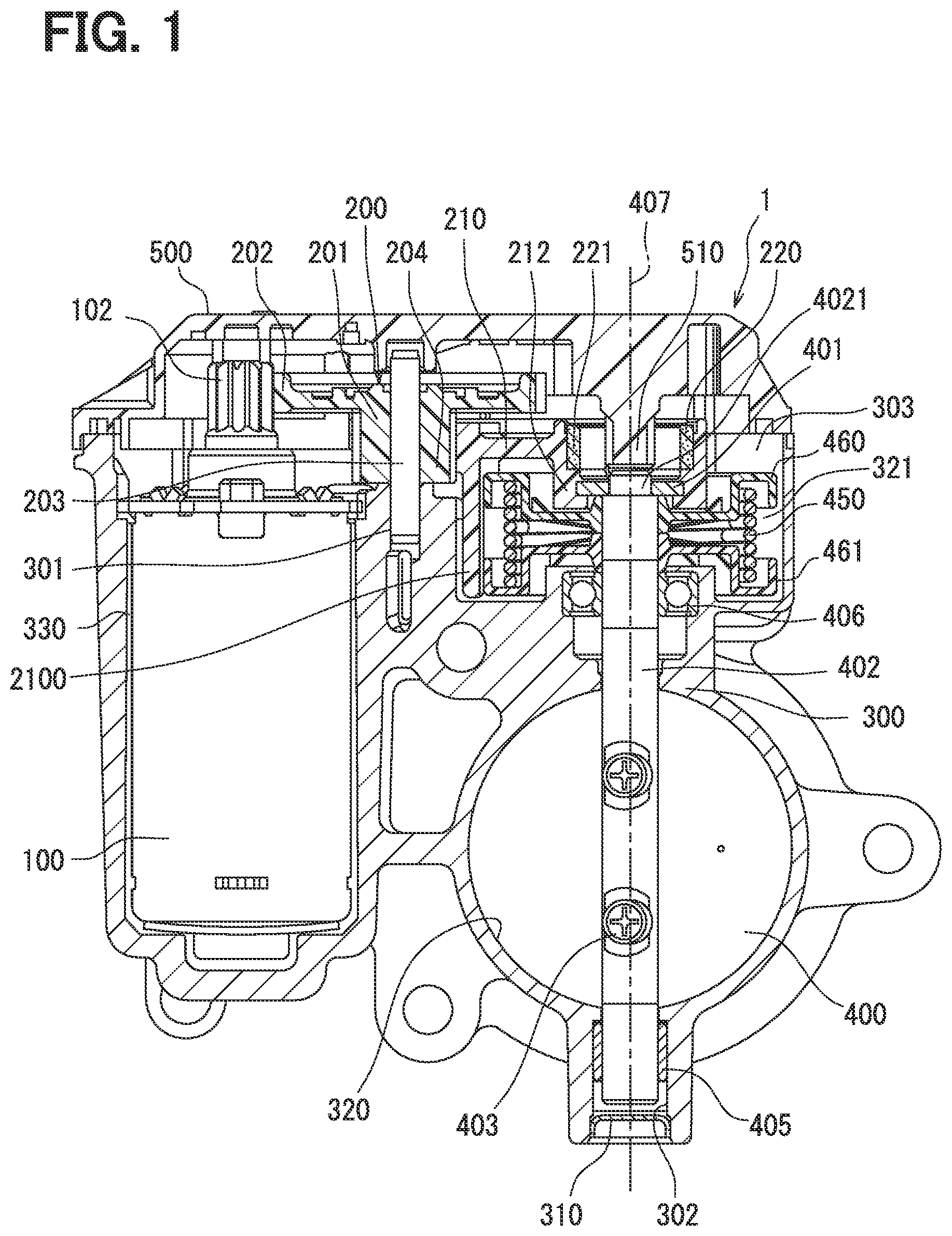 Patent US12092223 — Throttle valve device and method for manufacturing the same — Figure 1