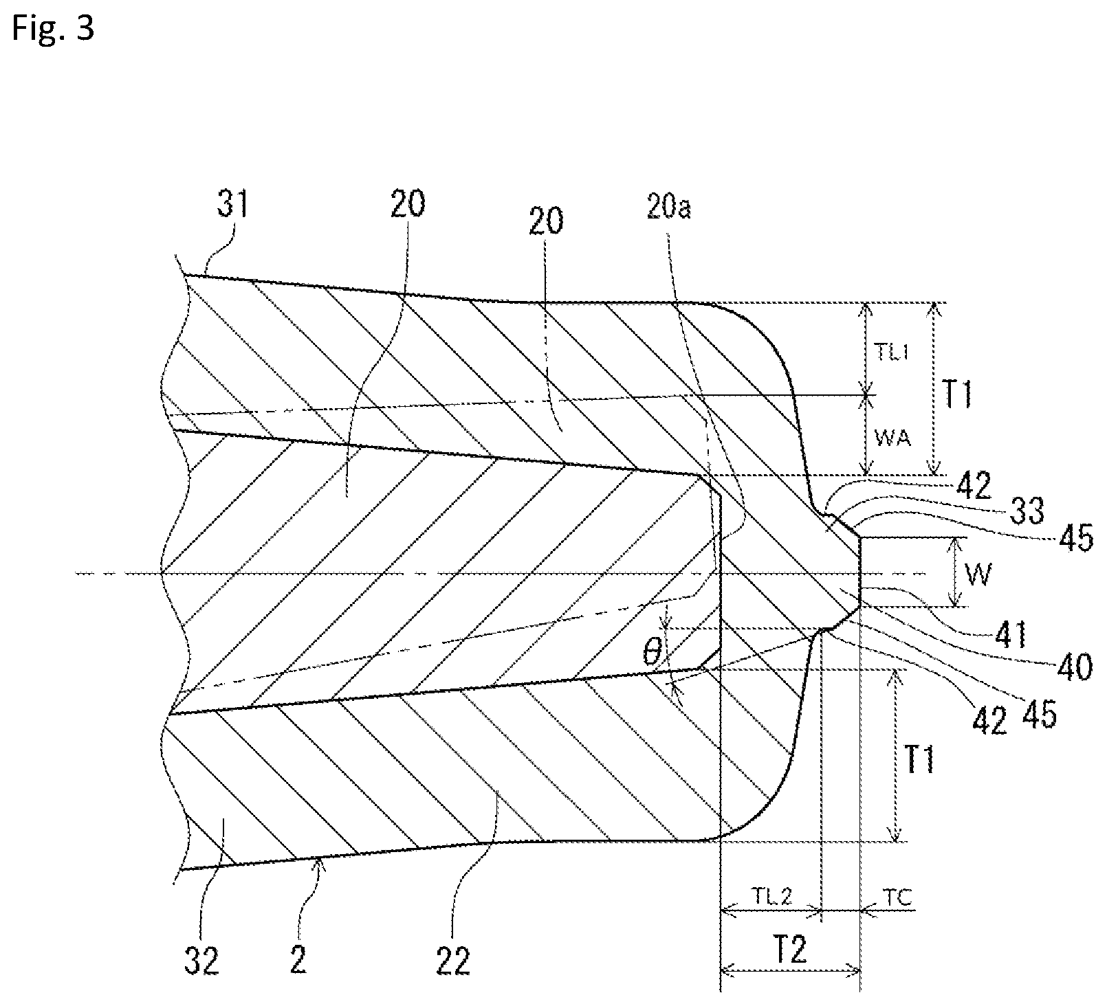 Patent US12092224 Figure 3 – Lined butterfly valve and method for manufacturing lined butterfly valve
