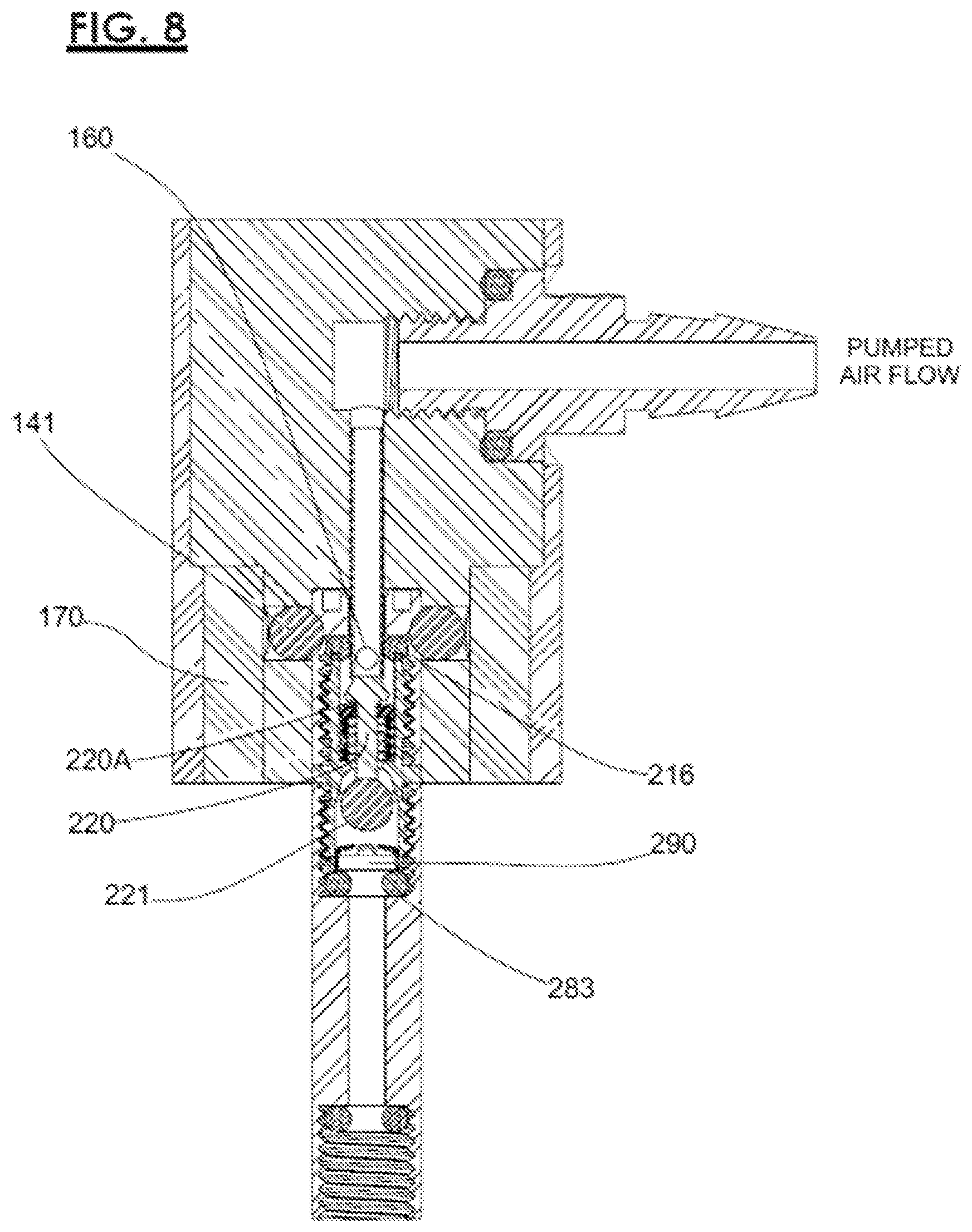 Patent US12092230 Figure 10 – Pump head for bicycle tire inner tube with pneumatic valve