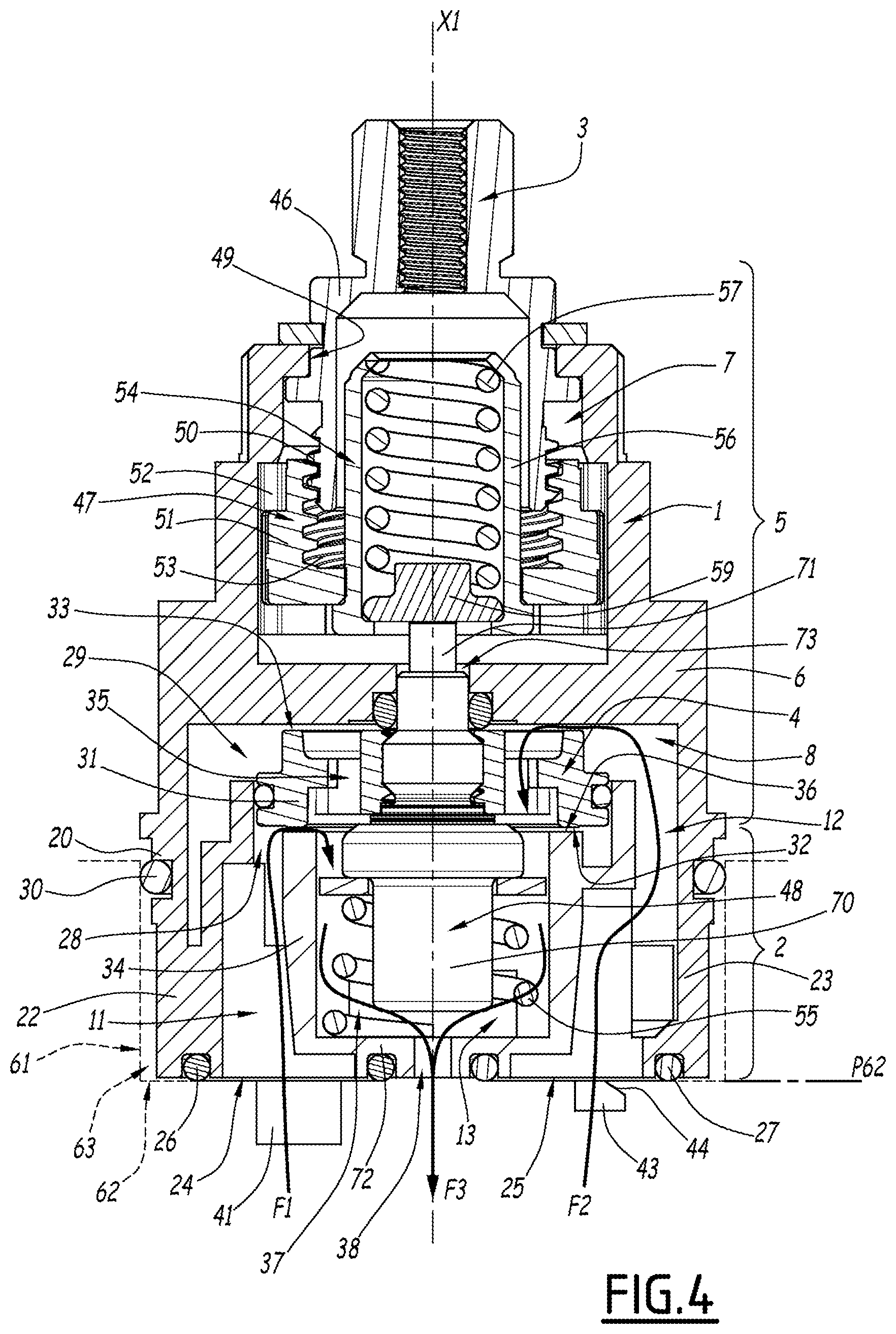 Patent US12092234 Figure 4 – Device for a valve system and use thereof
