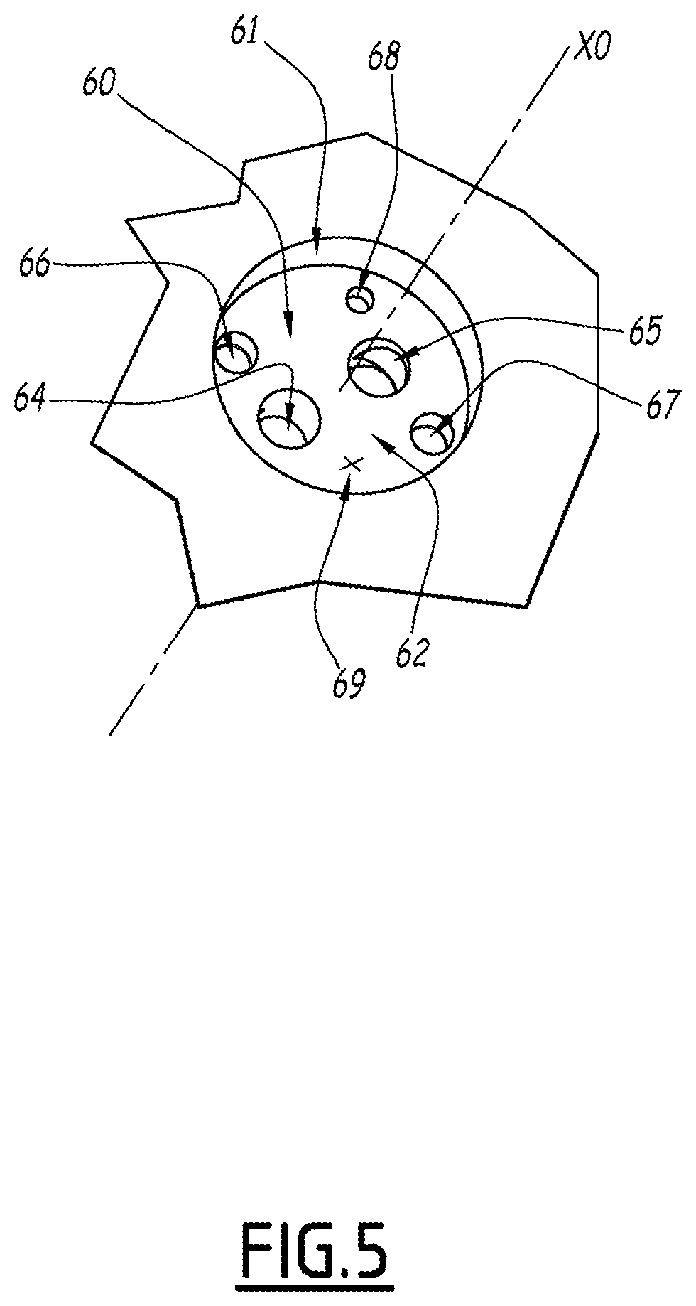 Patent US12092234 Figure 5 – Device for a valve system and use thereof