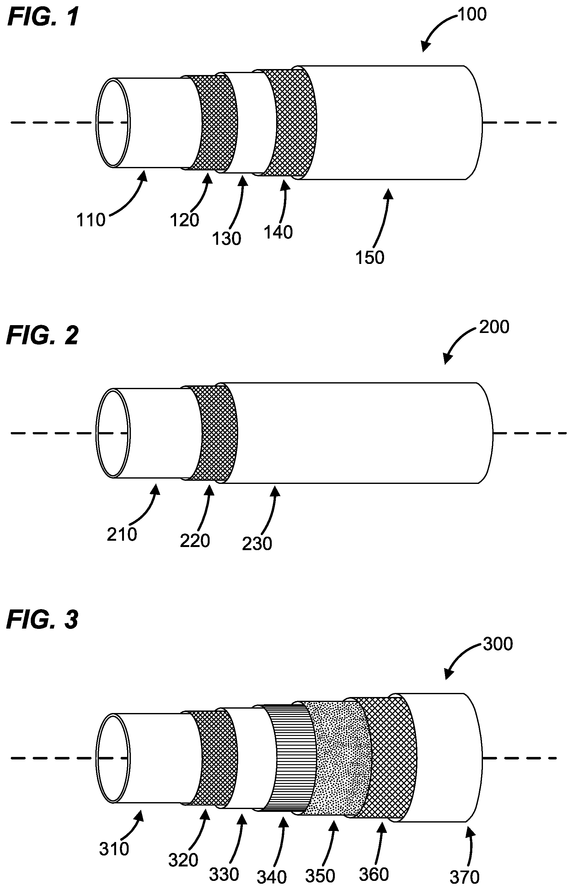 Patent US12092240 — YSZ ceramic substrate protected fireproof hose — Figure 1