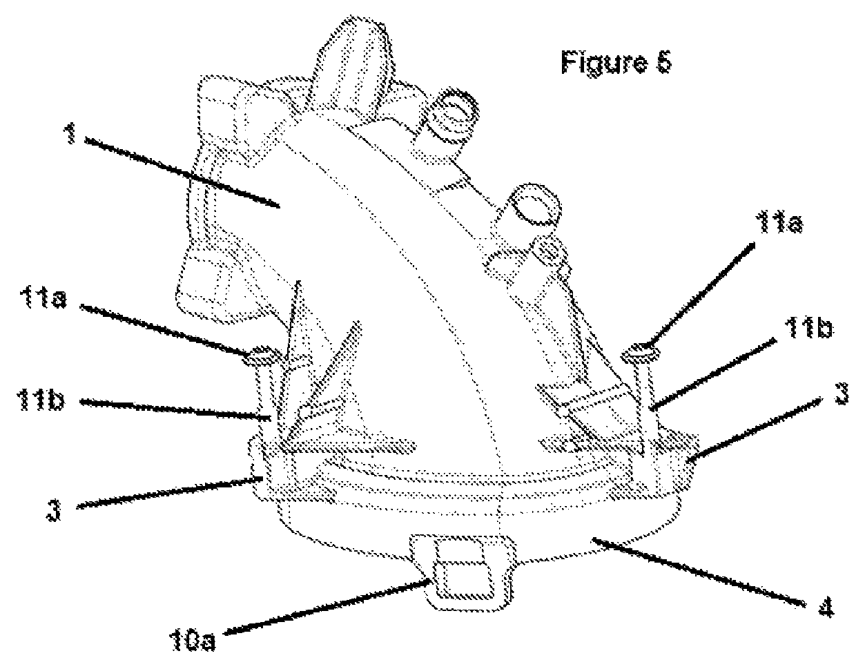 Patent US12092243 Figure 3 – Device for assembly and attachment of a pair of openings