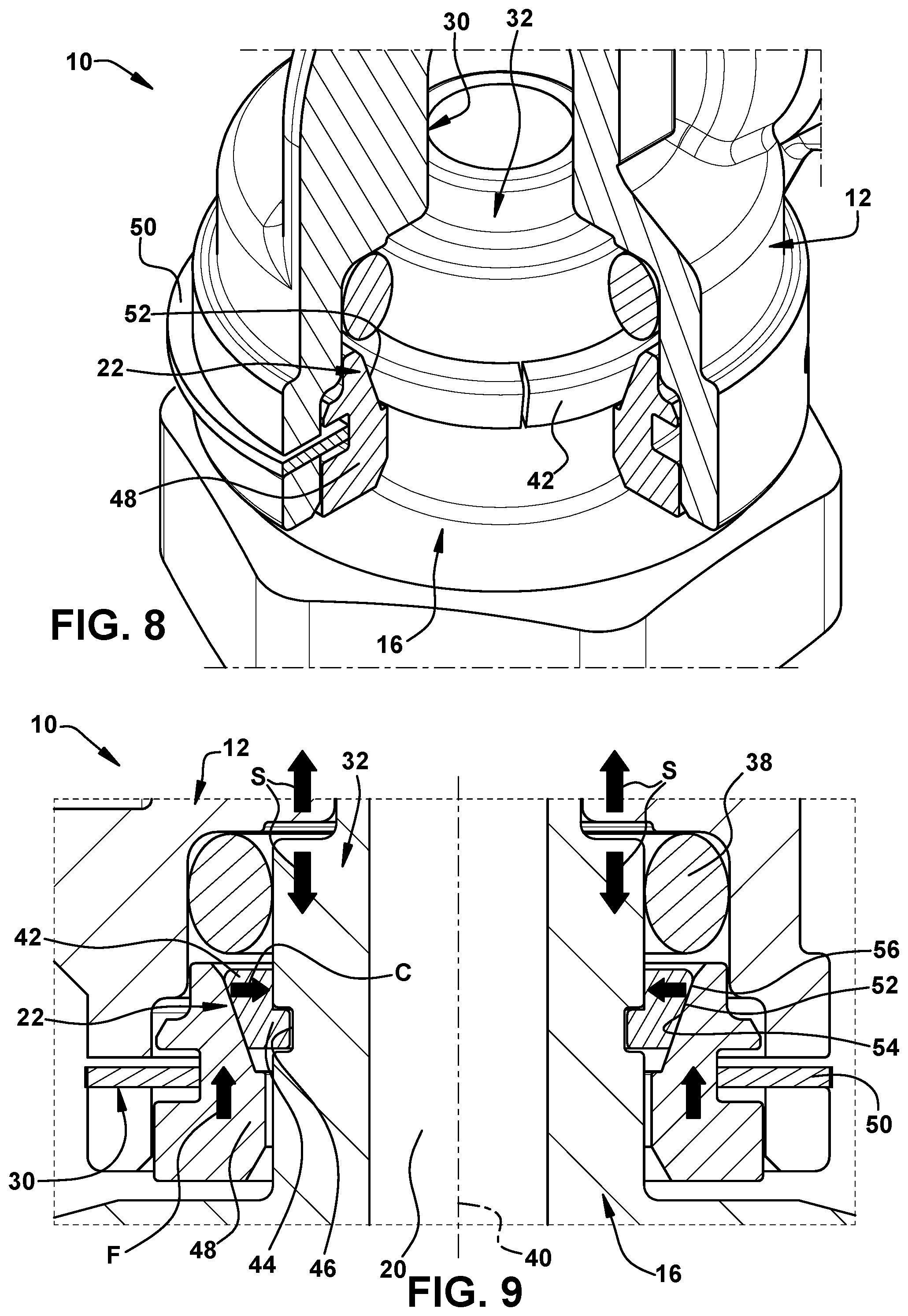 Patent US12092245 Figure 6 – Lockable swivel fitting assembly